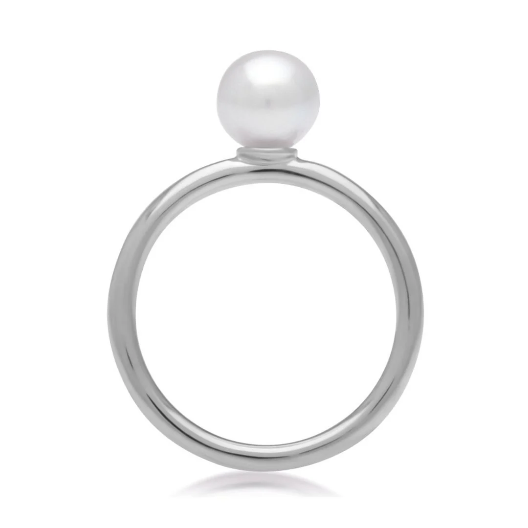 Acacia Petite Ring Australian Akoya Broken Bay 7mm AAA - Image 4