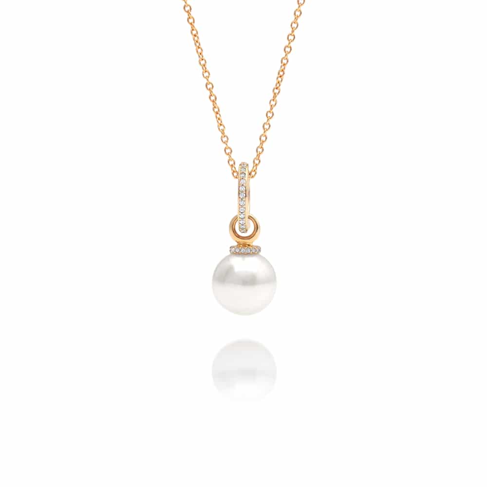 Banksia Diamond Pendant Australian South Sea Cygnet Bay Round 13mm A1 Diamonds 17=0.15ct H/SI - Image 3