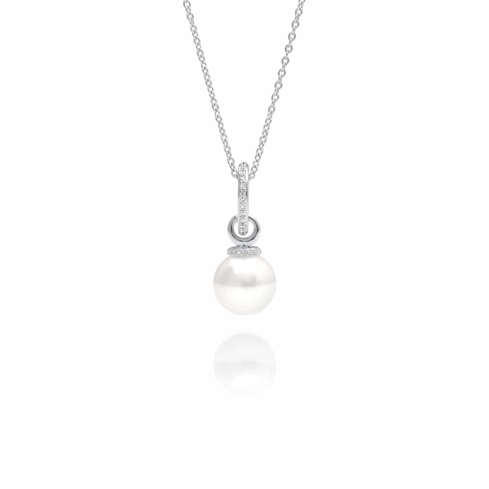 Banksia Diamond Pendant Australian South Sea Cygnet Bay Round 13mm A1 Diamonds 17=0.15ct H/SI - Image 4