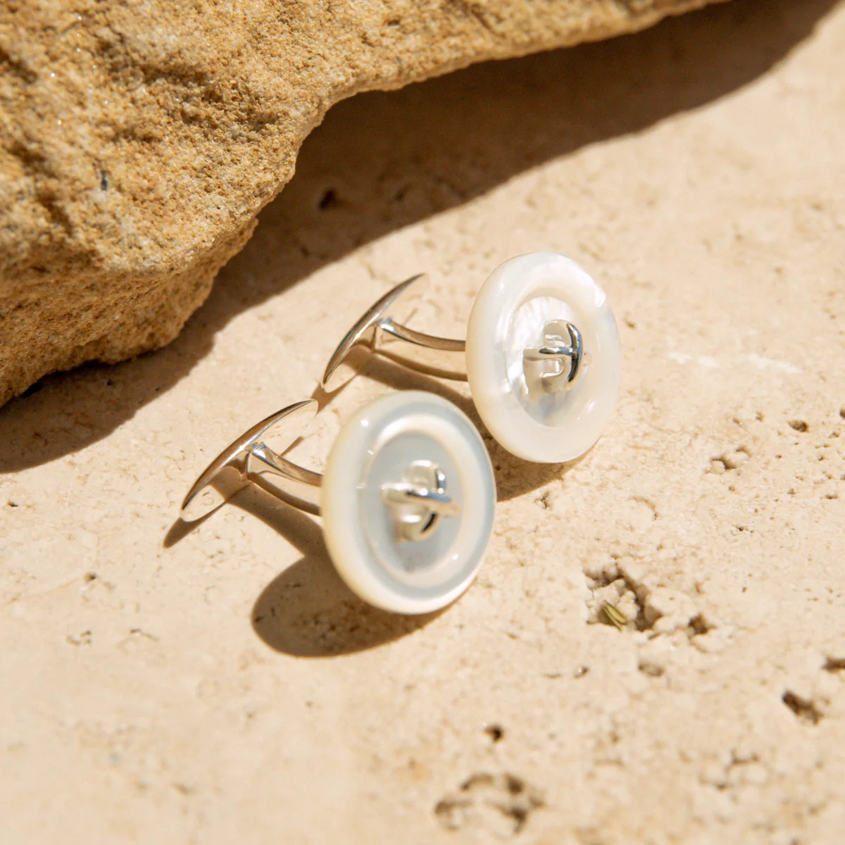Button Mother of Pearl Cufflinks - Image 3