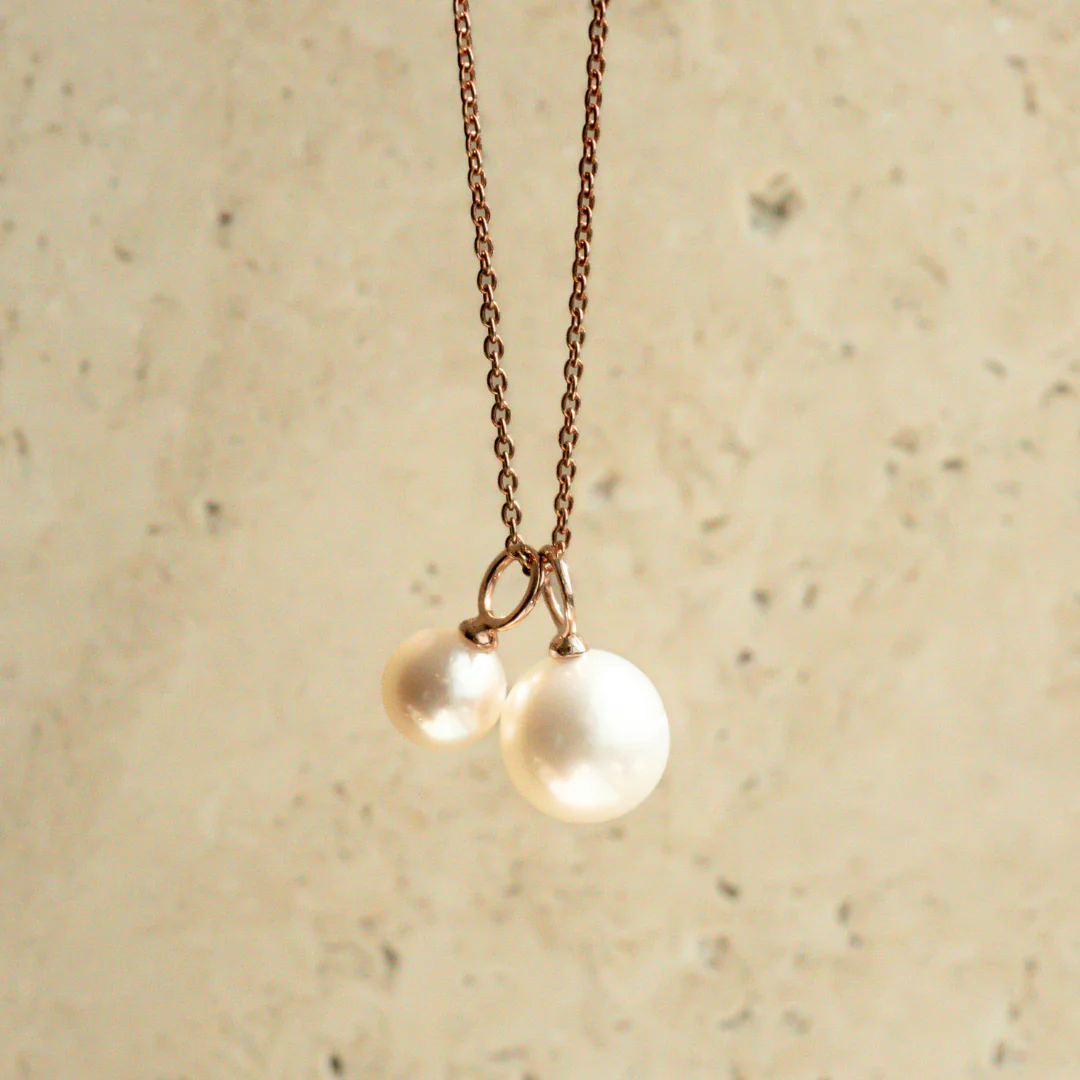 Charm Set Australian South Sea Cygnet Bay Drop 9.5mm B1 & Australian Akoya Broken Bay 7mm AA 9ct Yellow Gold 45cm 9ct Yellow Gold Chain And Silk Cord [Metal:9ct - Image 8