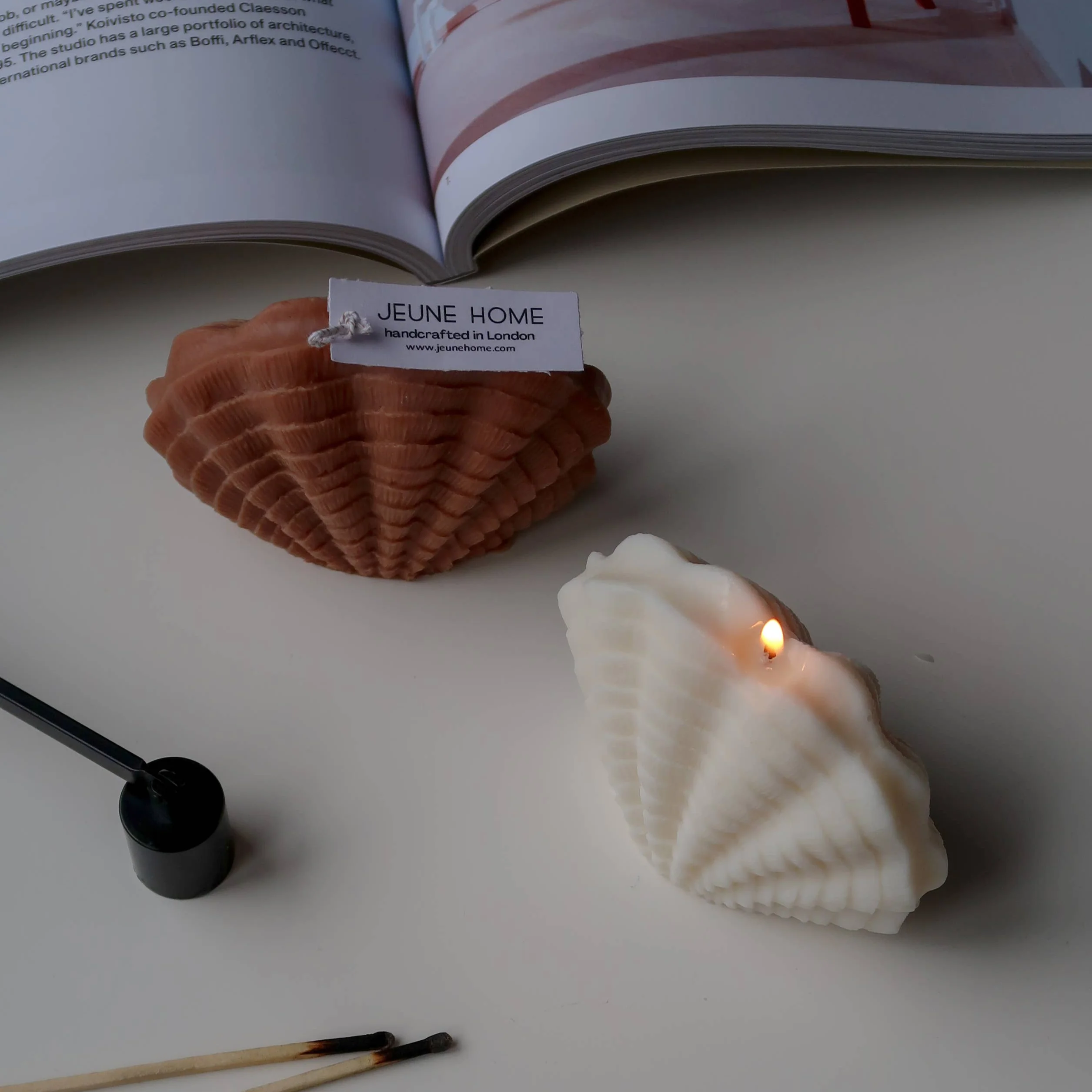 Clam Shell Candle | Coastal Decor - Image 6