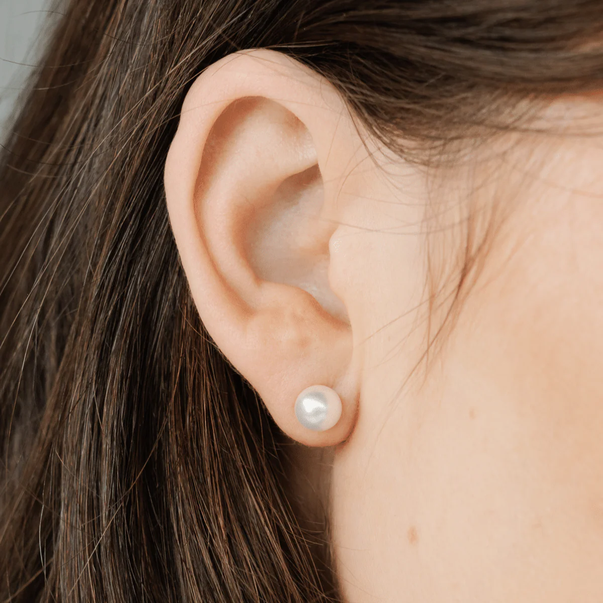 Classic Studs Australian Akoya Broken Bay 7mm AA Sterling Silver - Image 2
