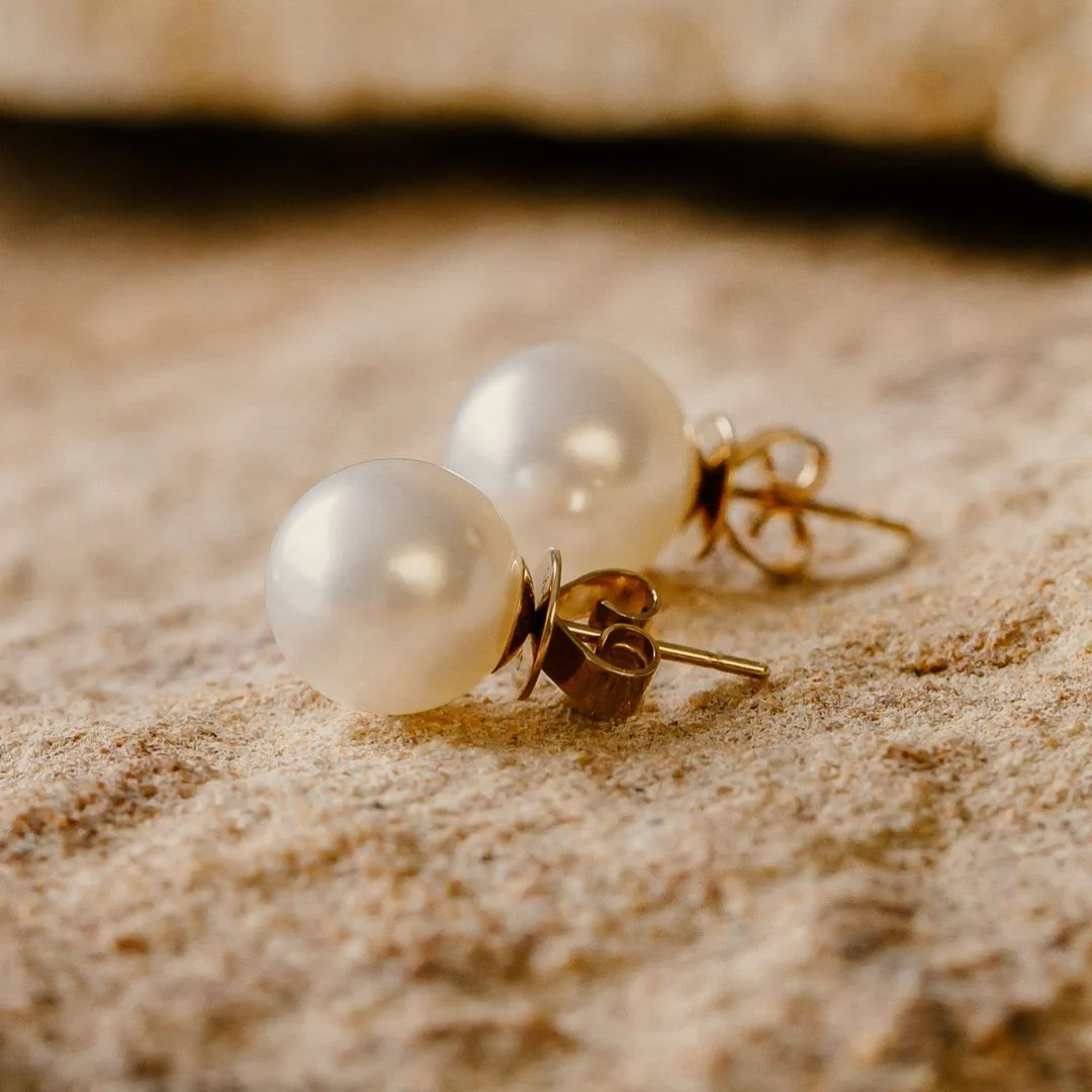Classic Studs Australian South Sea Cygnet Bay Round 10.5mm B1