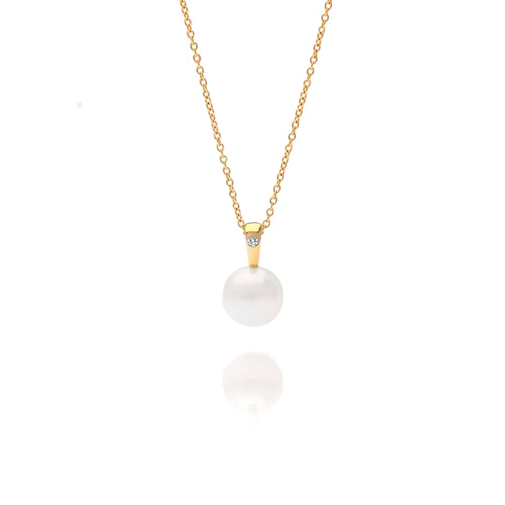 Cocos Diamond Pendant Australian South Sea Cygnet Bay Round 13mm B1 Diamond 0.05ct H/SI - Image 3