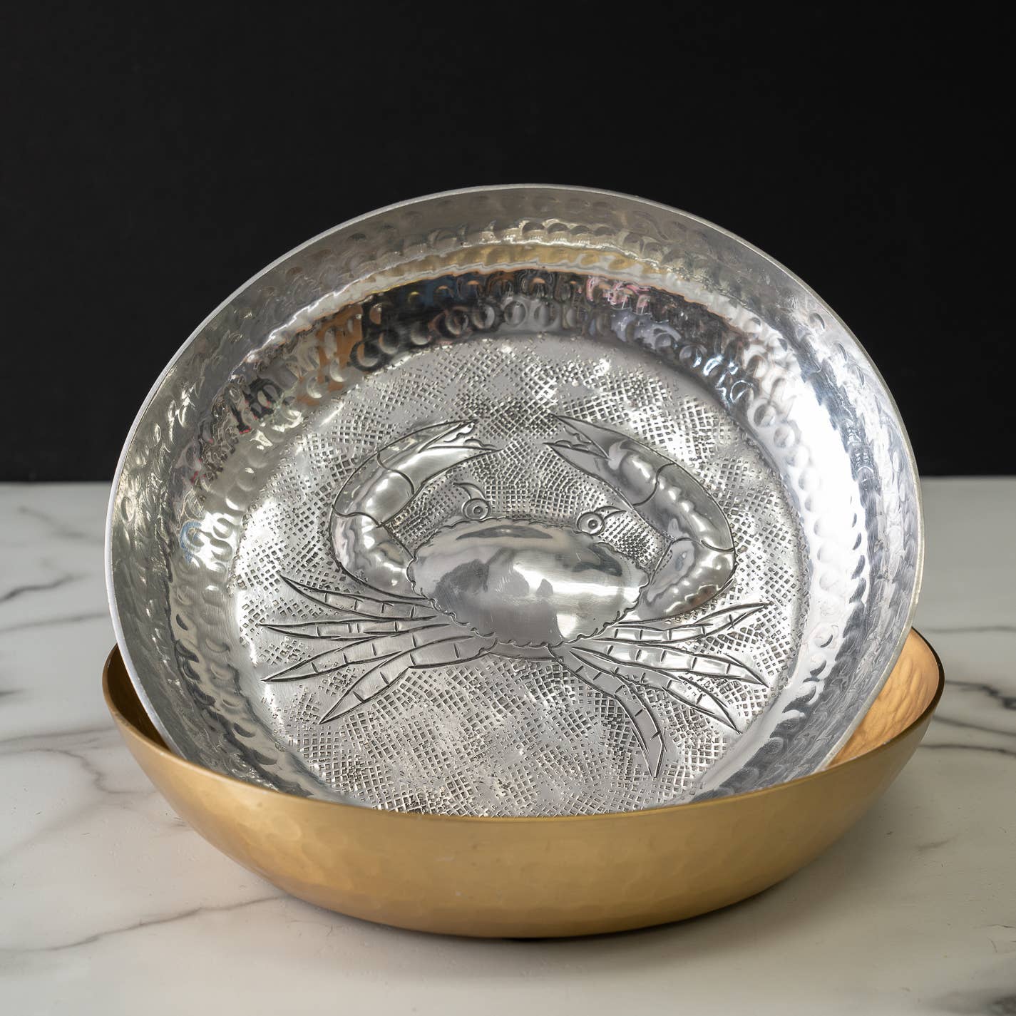 Crab Plate with Hammered Design - Image 3