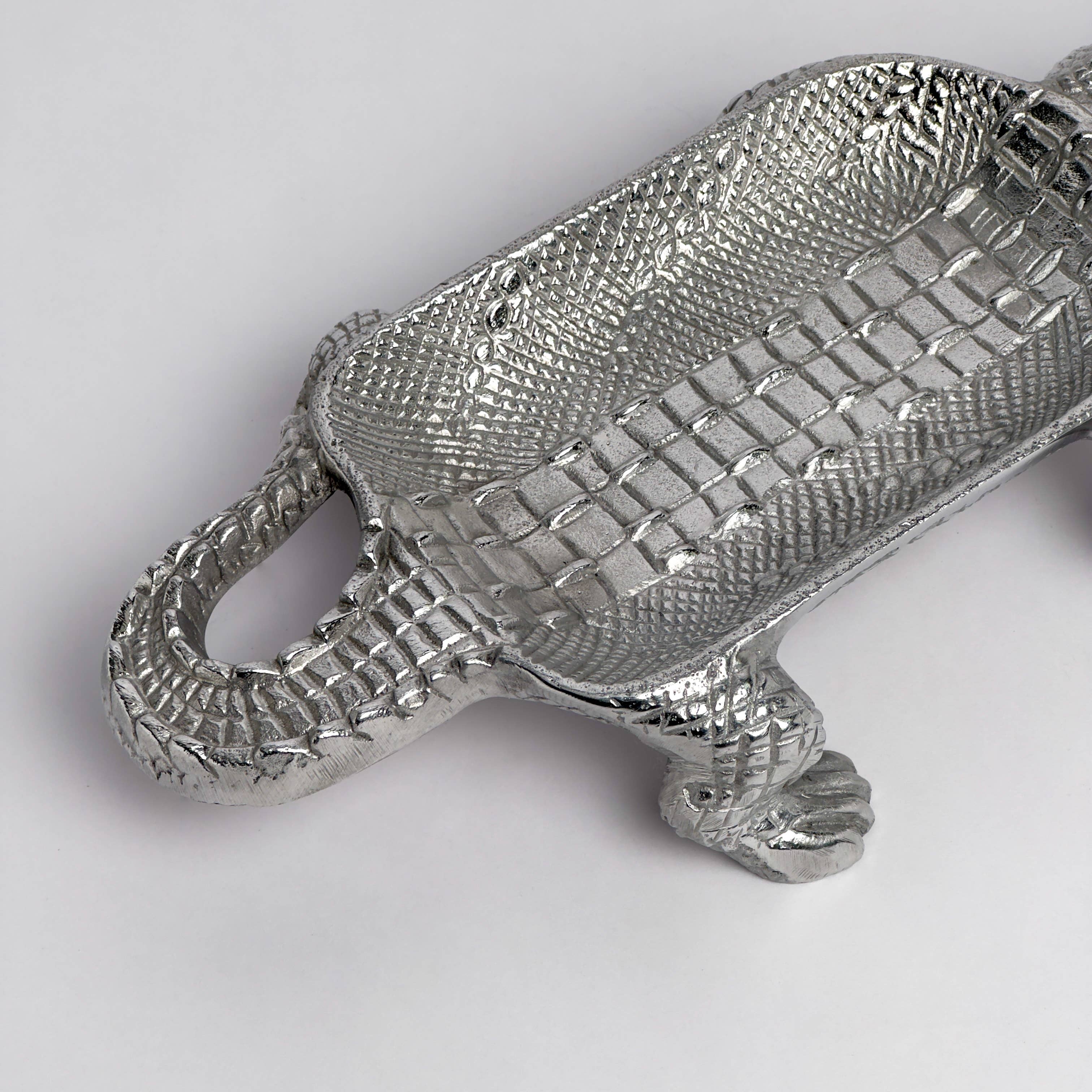 Crocodile Dish Alum - Image 2