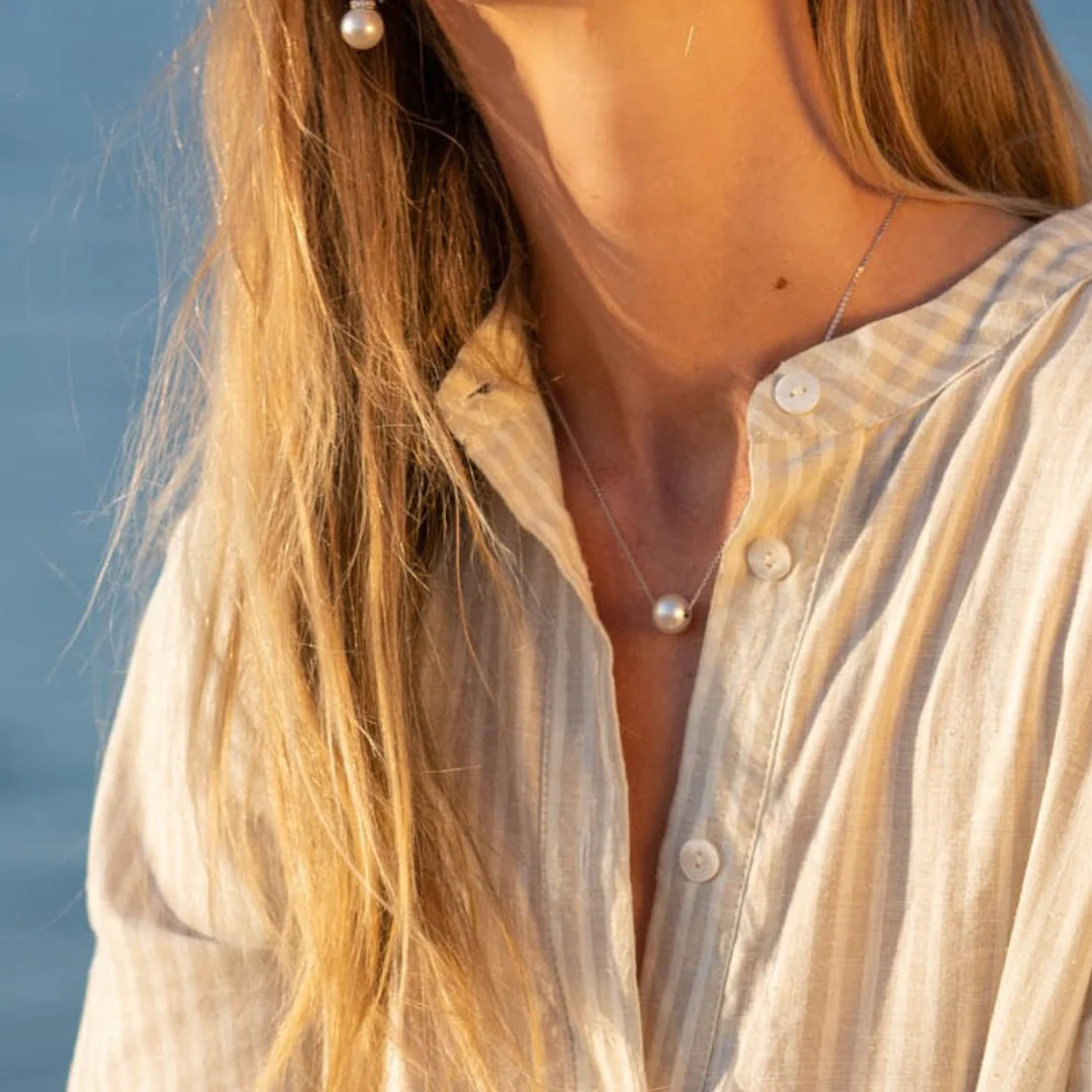 Drifting Necklace Australian South Sea Cygnet Bay Round 10.5mm A3 9ct Yellow Gold - Image 3