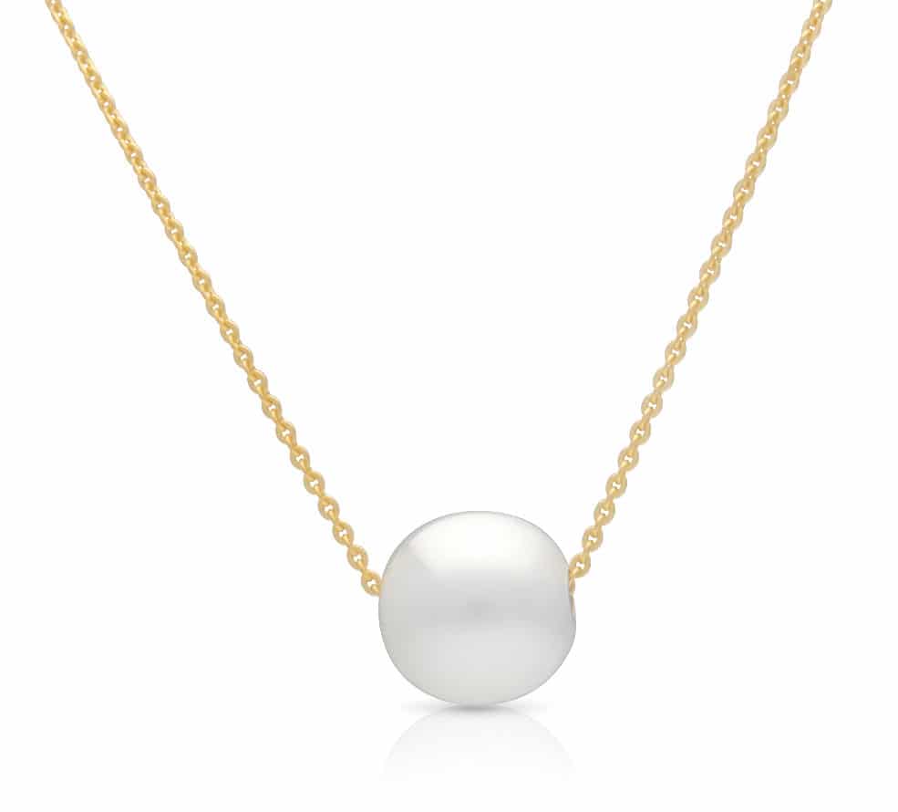 Drifting Necklace Australian South Sea Cygnet Bay Round 10.5mm A3 9ct Yellow Gold - Image 6