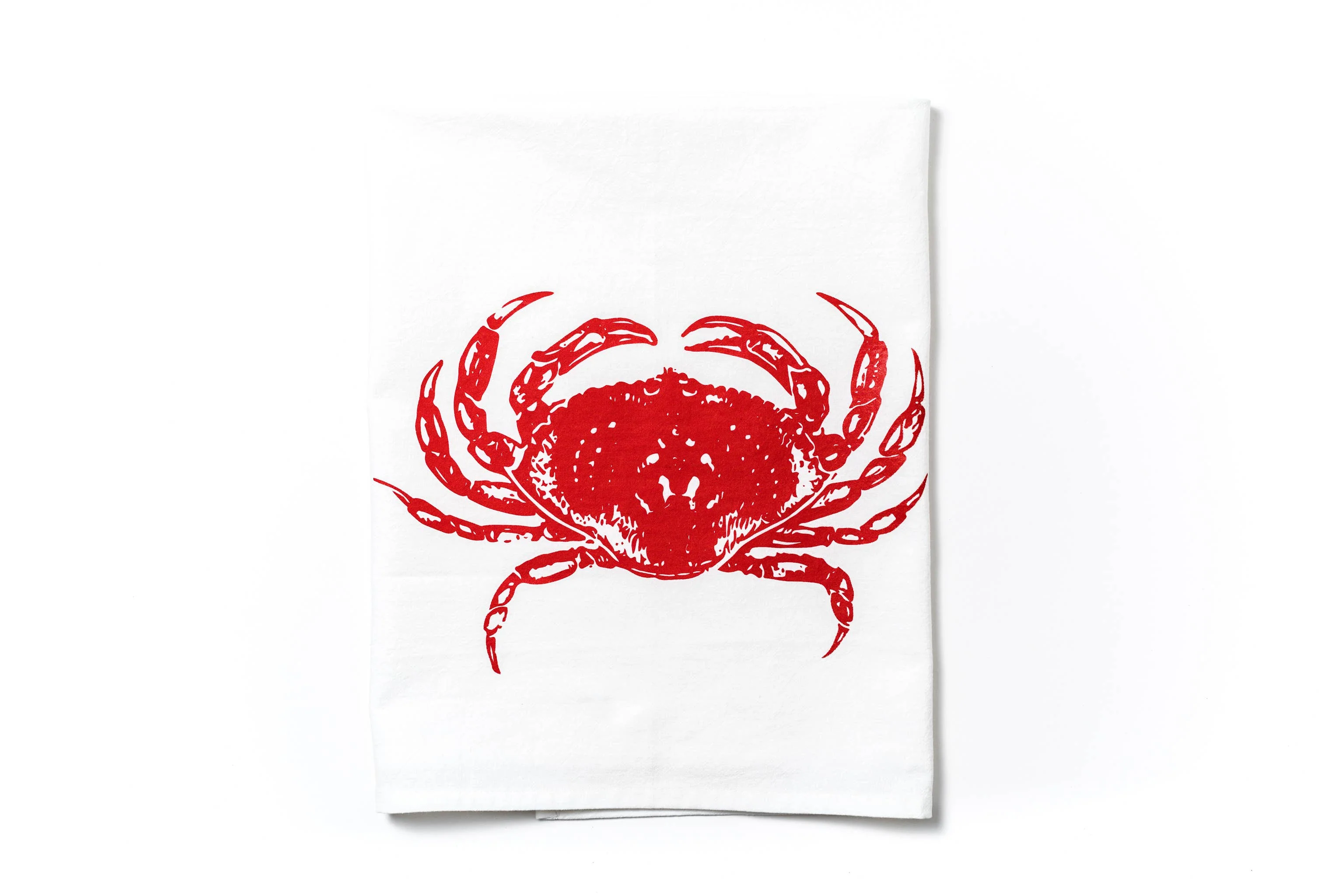 Dungeness Crab Organic Cotton Printed Kitchen Tea Towel