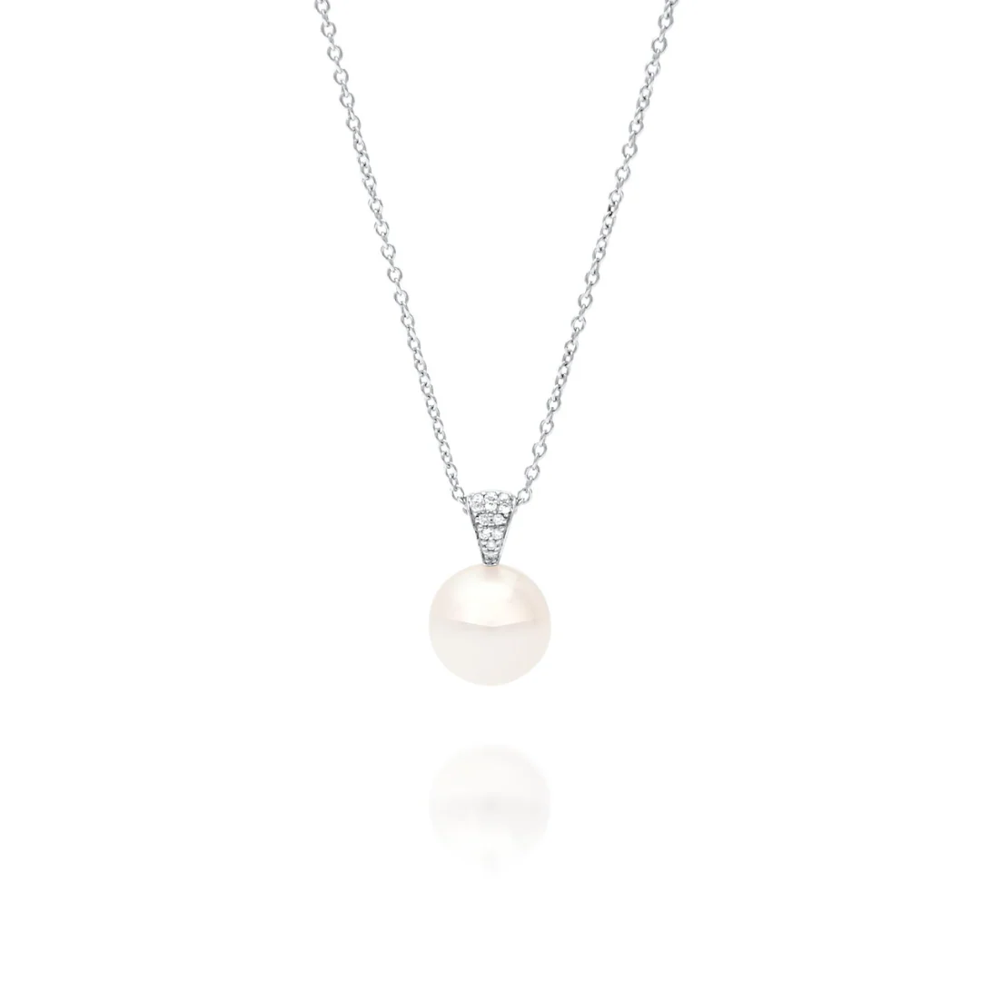 Eternal Classic Pendant Australian South Sea Cygnet Bay Round 12mm A2 Diamonds 12= 0.11ct H/SI - Image 3