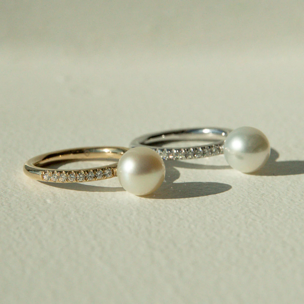 Eternal Petite Diamond Ring Australian Akoya Broken Bay 8mm AAA 18=0.18ct H/SI #K 9ct Yellow Gold - Image 3