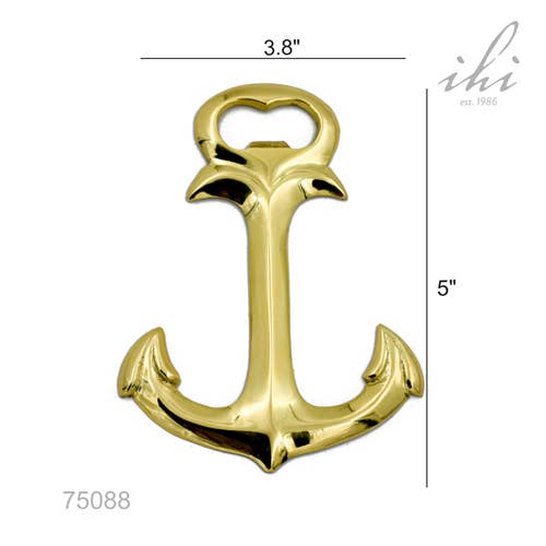 Golden Brass Anchor Bottle Opener - Image 3