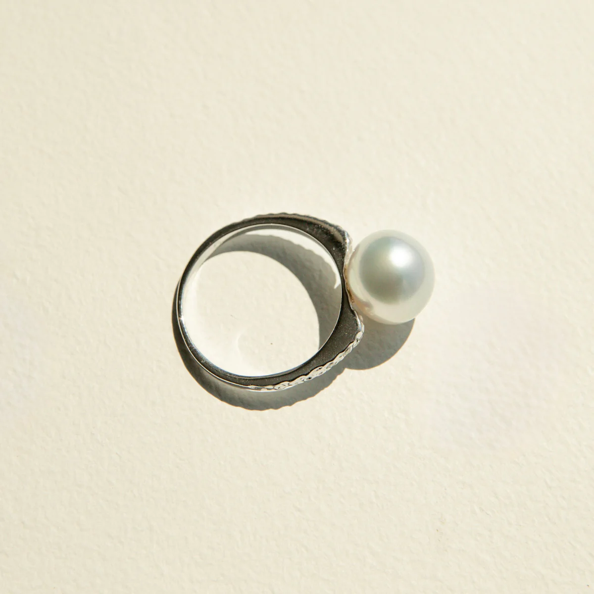 Impressions Petite Diamond Ring Australian South Sea Cygnet Bay Button 11.5mm A2+ Diamonds 6=0.06ct H/SI #T 18ct White Gold - Image 4