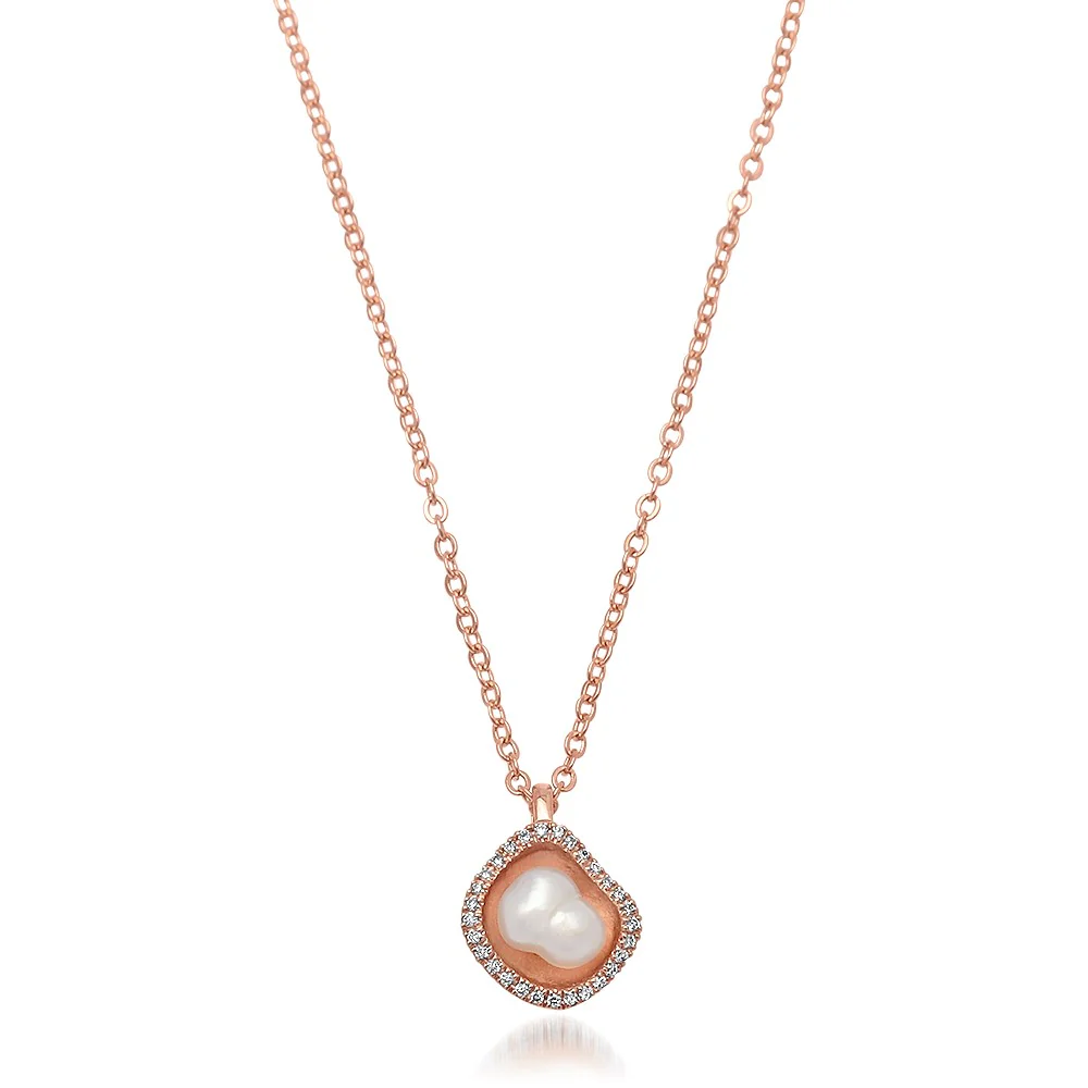 Kimberley Lily Pendant Australian South Sea Cygnet Bay Keshi 5-8mm A Diamonds 33=0.14ct H/SI - Image 6