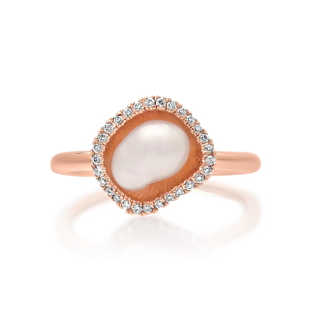 Kimberley Lily Petite Diamond Ring Australian South Sea Cygnet Bay Keshi 5-8mm A Diamonds 29=0.12ct H/SI - Image 6