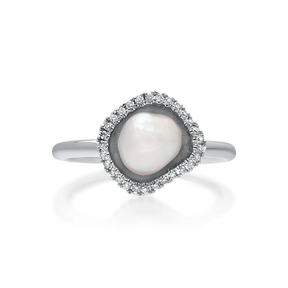 Kimberley Lily Petite Diamond Ring Australian South Sea Cygnet Bay Keshi 5-8mm A Diamonds 29=0.12ct H/SI - Image 7