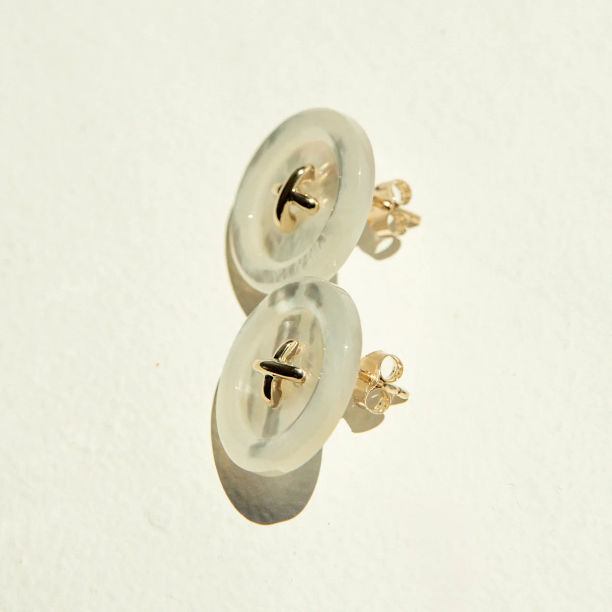 Large Button Mother of Pearl Studs - Image 6