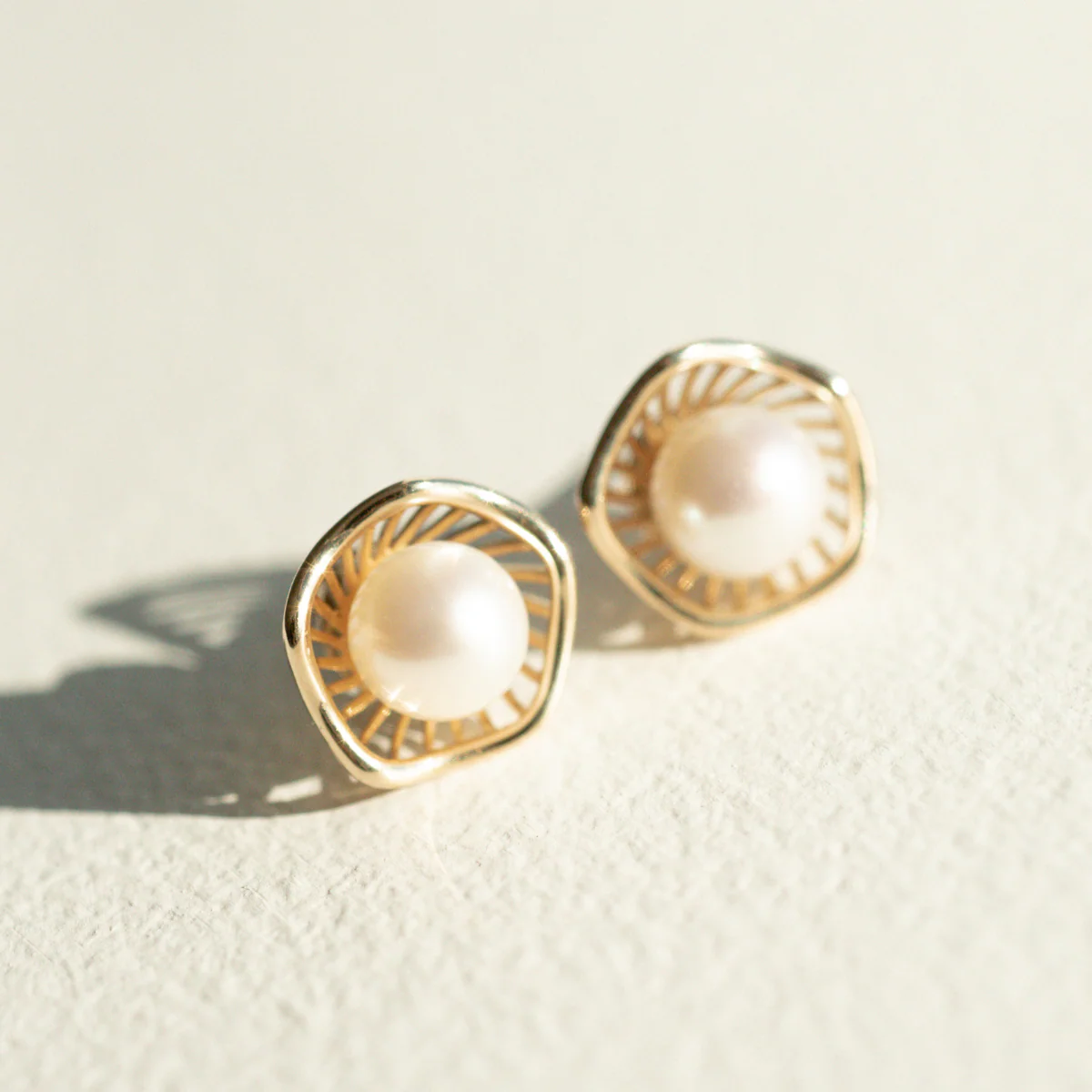 Mangrove Lily Studs Australian Akoya Broken Bay 6.5mm AAA - Image 4