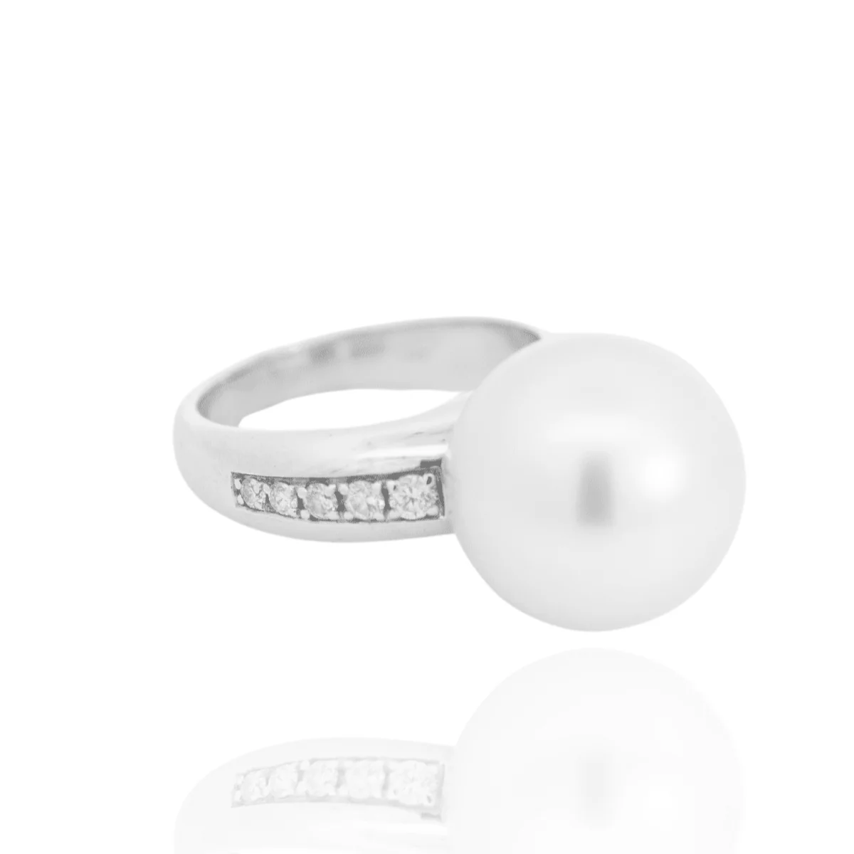 Mojo Diamond Ring Australian South Sea Cygnet Bay Round 14mm A3+ Diamonds 10=0.30ct H/SI #n 9ct White Gold - Image 3