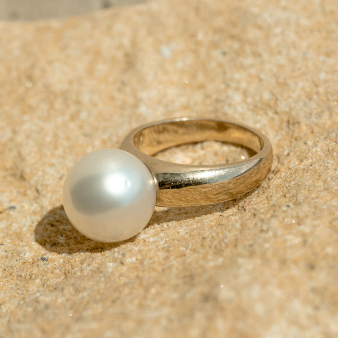 Mojo Ring Australian South Sea Cygnet Bay Round 12.5mm B1+ #O 9ct Yellow Gold - Image 3