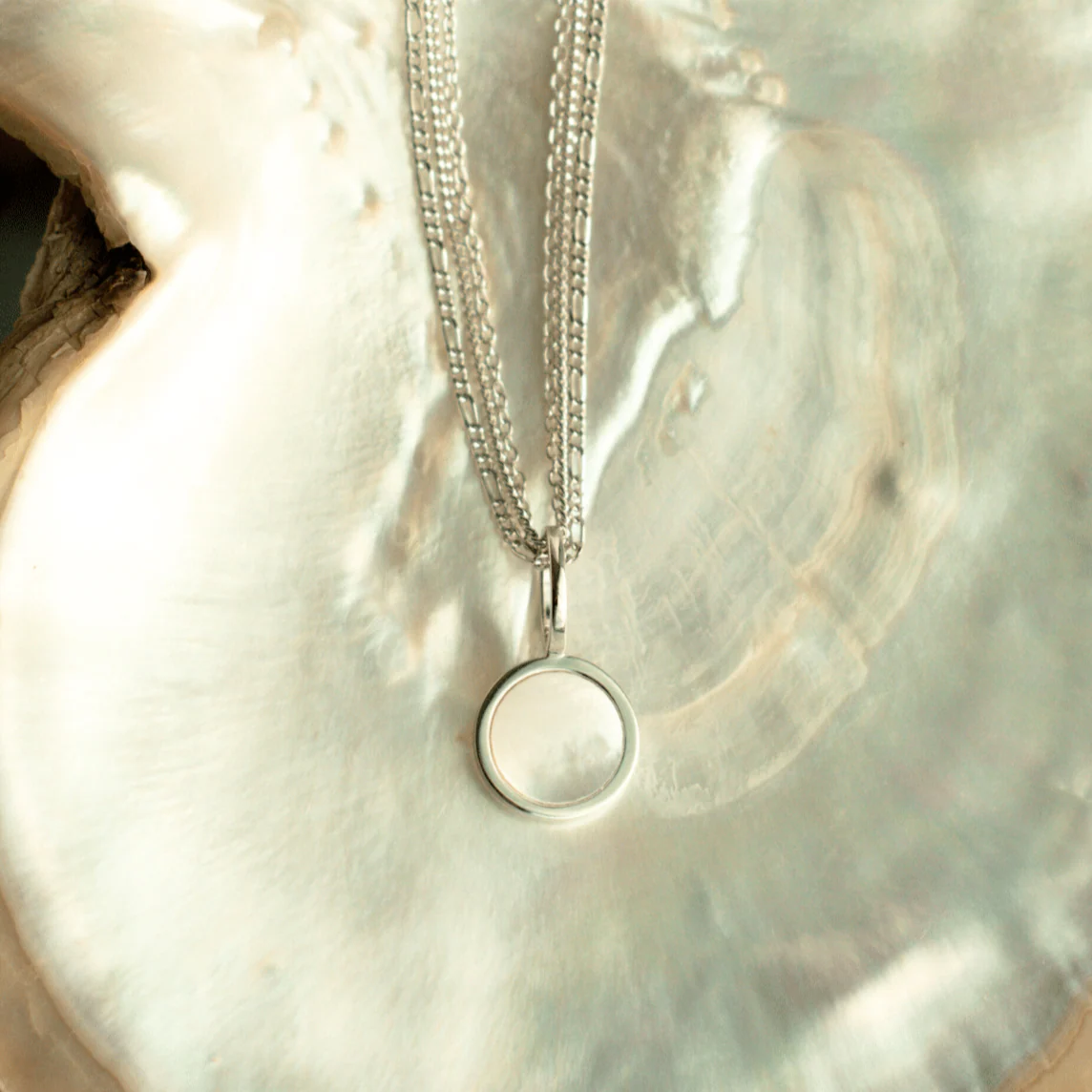 My Planet Necklace Australian South Sea Cygnet Bay Mother Of Pearl Sterling Silver