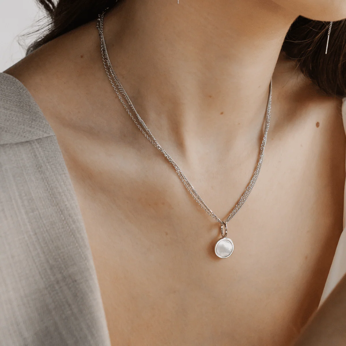 My Planet Necklace Australian South Sea Cygnet Bay Mother Of Pearl Sterling Silver - Image 2