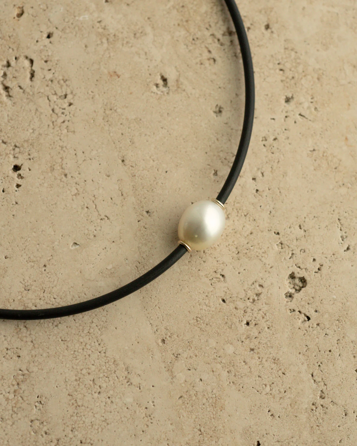 Neoprene Necklace Australian South Sea Cygnet Bay Drop 13mm B1+ 9ct Yellow Gold - Image 3