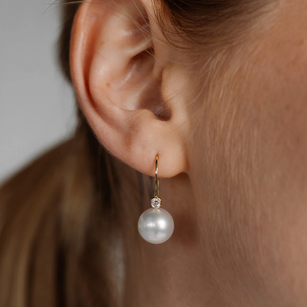 Nivea Hooks Australian South Sea Cygnet Bay Round 10.5mm A3 Diamonds 2=0.13ct H/SI - Image 3