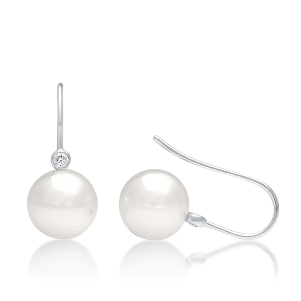 Nivea Hooks Australian South Sea Cygnet Bay Round 10.5mm A3 Diamonds 2=0.13ct H/SI - Image 5