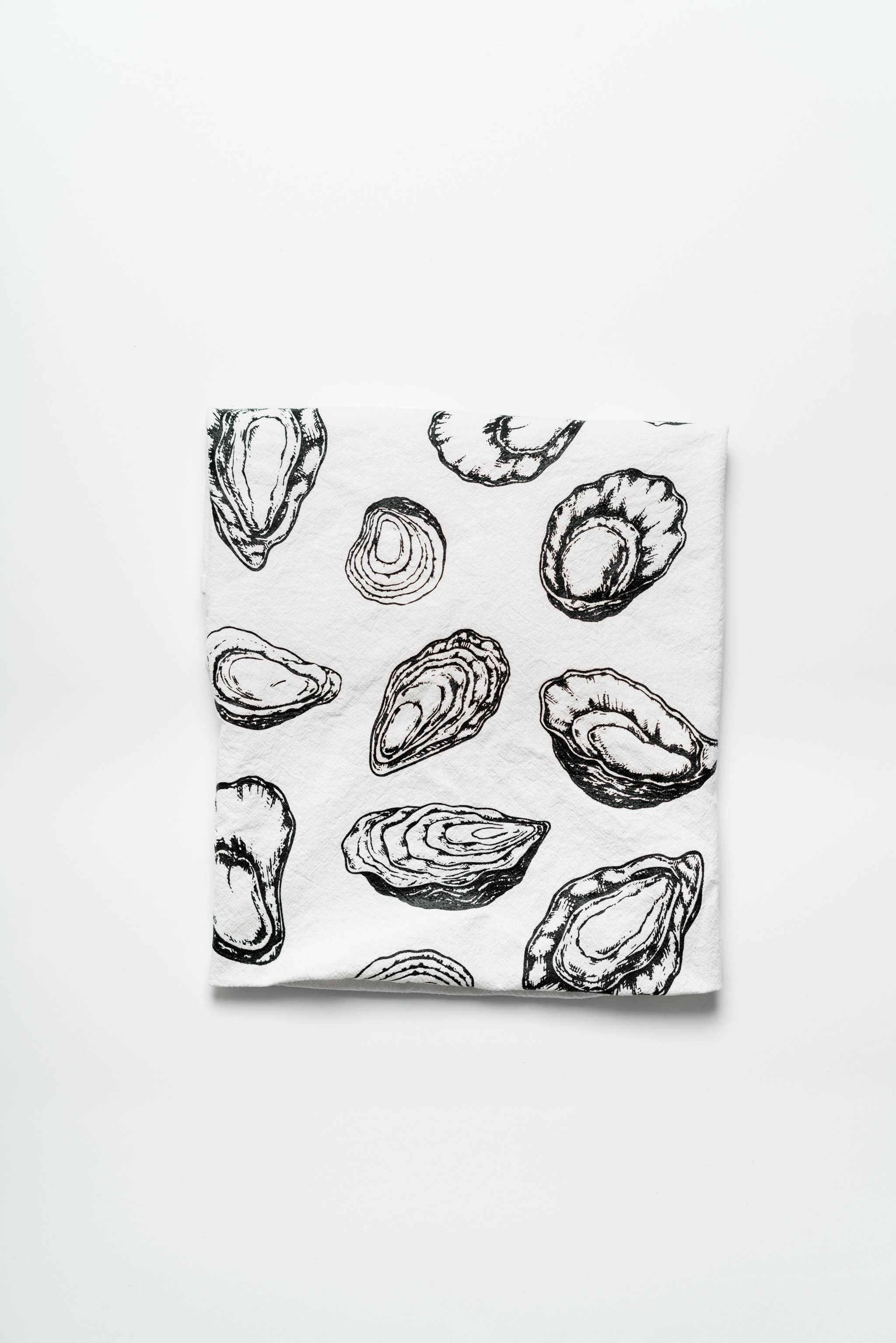 Oyster Printed 100% Cotton Kitchen Tea Towel - Image 6