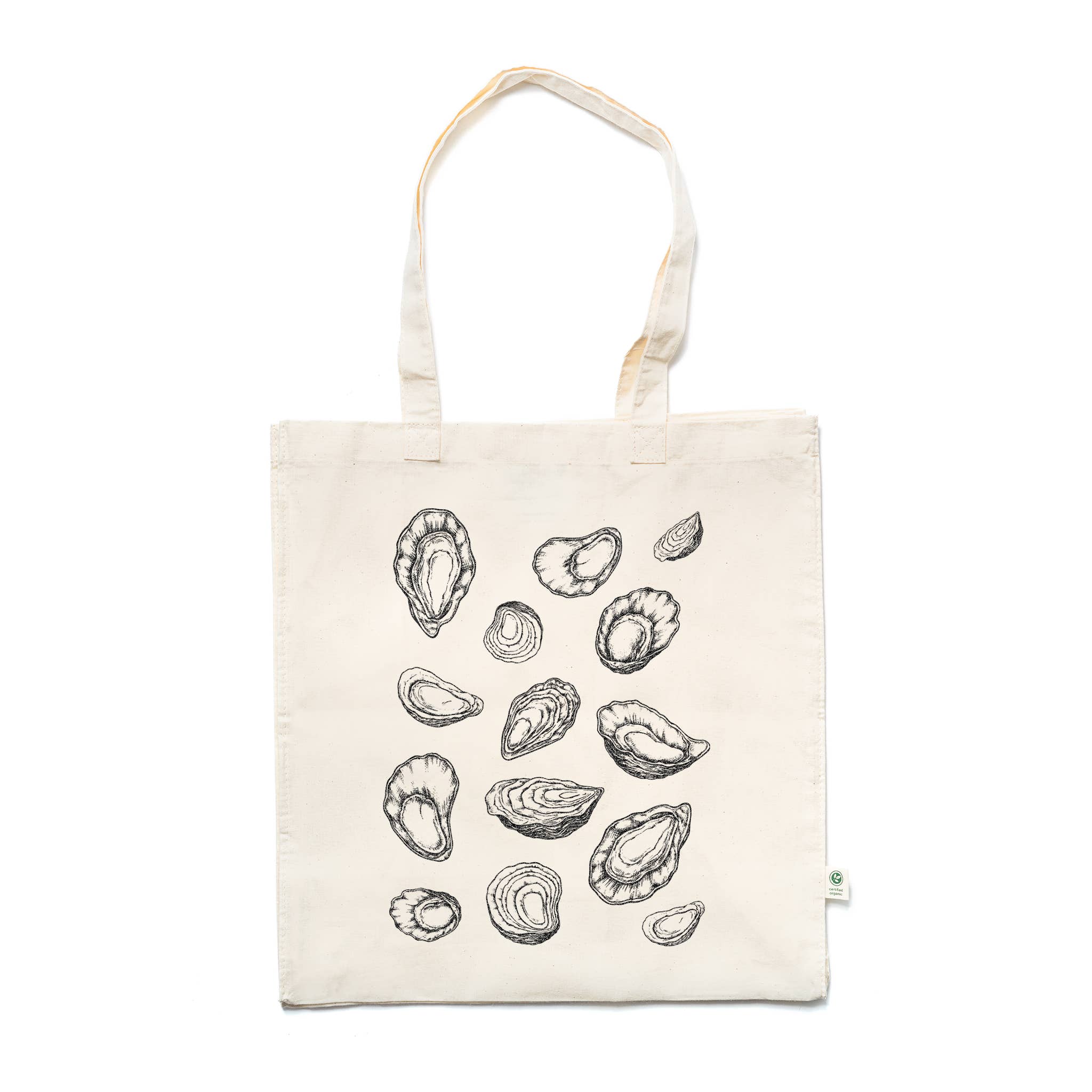 Oyster Printed Organic Cotton Tote Bag