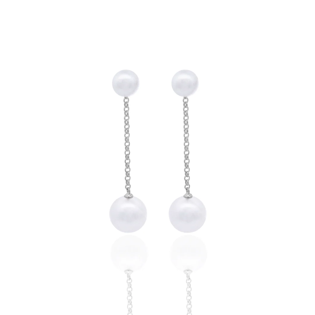 Provenance Earrings Australian South Sea Cygnet Bay 2 X Round 10.5mm A3 & Australian Akoya Broken Bay 2 X 7mm AAA - Image 4