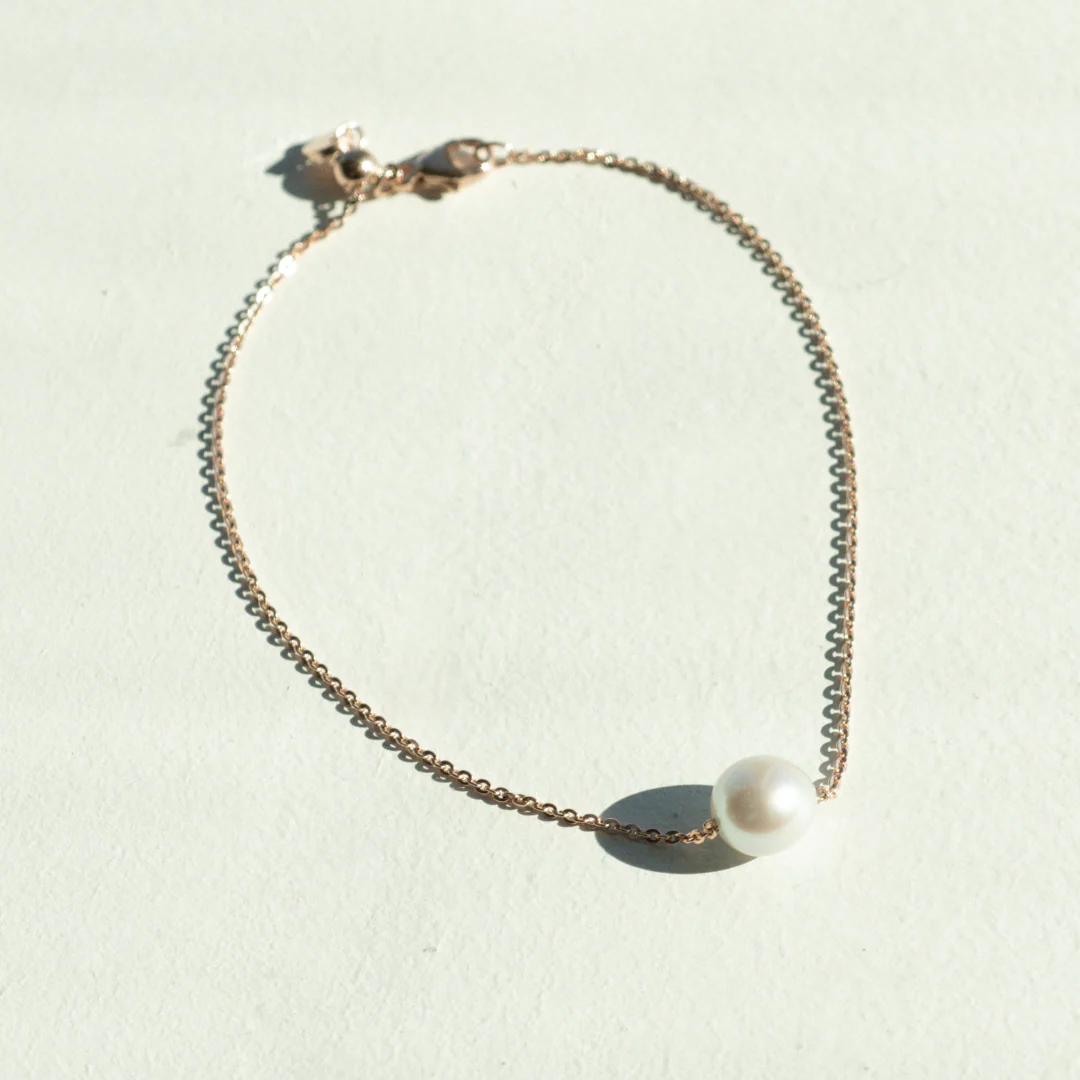 Savanna Bracelet Mirror Trace Australian Akoya Broken Bay 7.5mm AAA Sliderball - Image 3