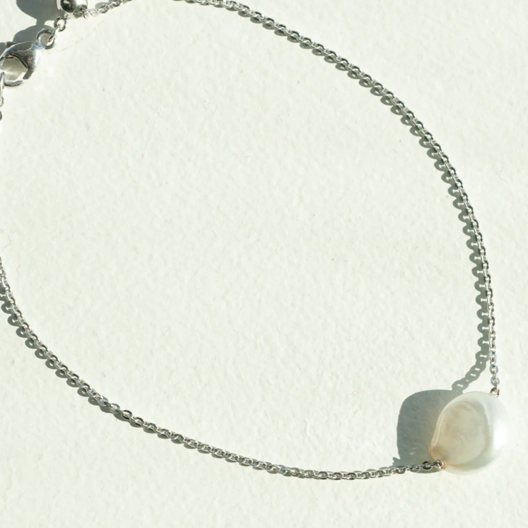 Savanna Bracelet Mirror Trace Australian South Sea Cygnet Bay Keshi 9mm A Sliderball - Image 4