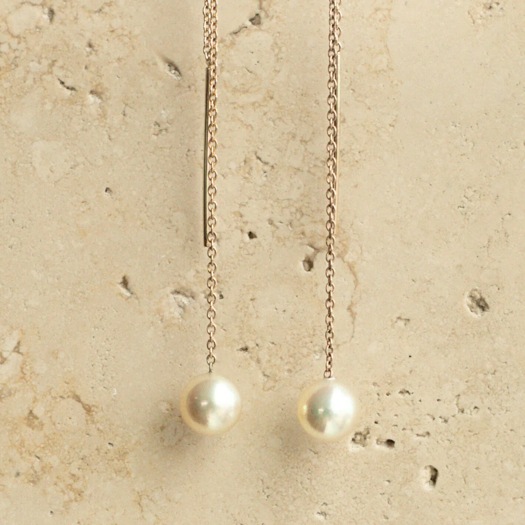 Savanna Earrings Australian Akoya Broken Bay 7mm AAA - Image 3