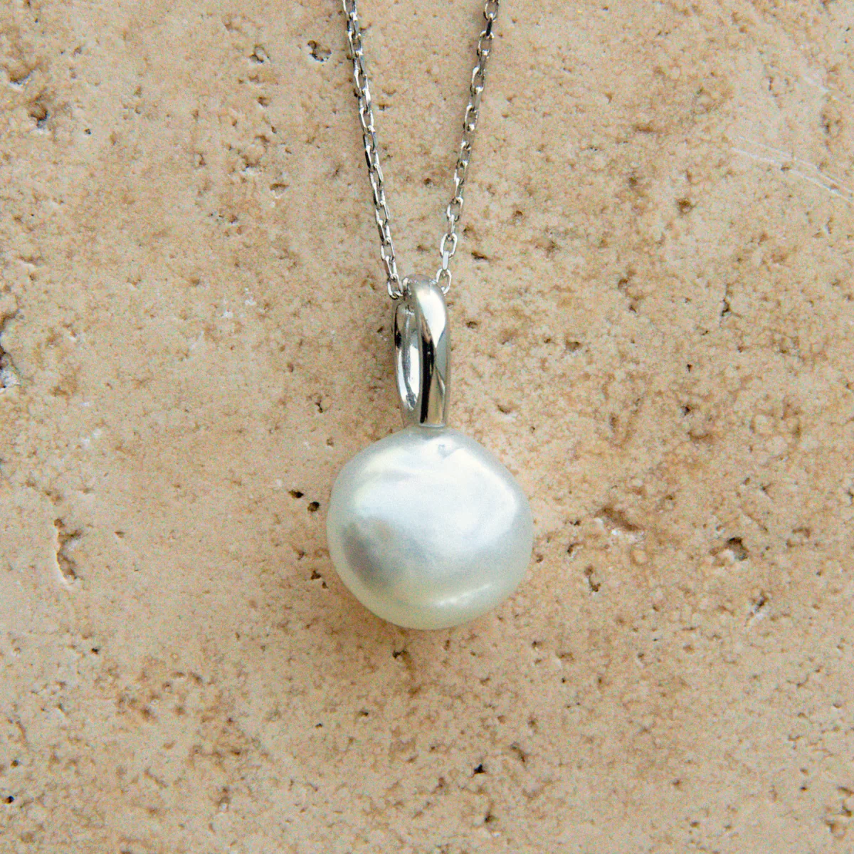 Schofer Pendant Australian South Sea Cygnet Bay Baroque 11mm A3+ 9ct White Gold - Image 4