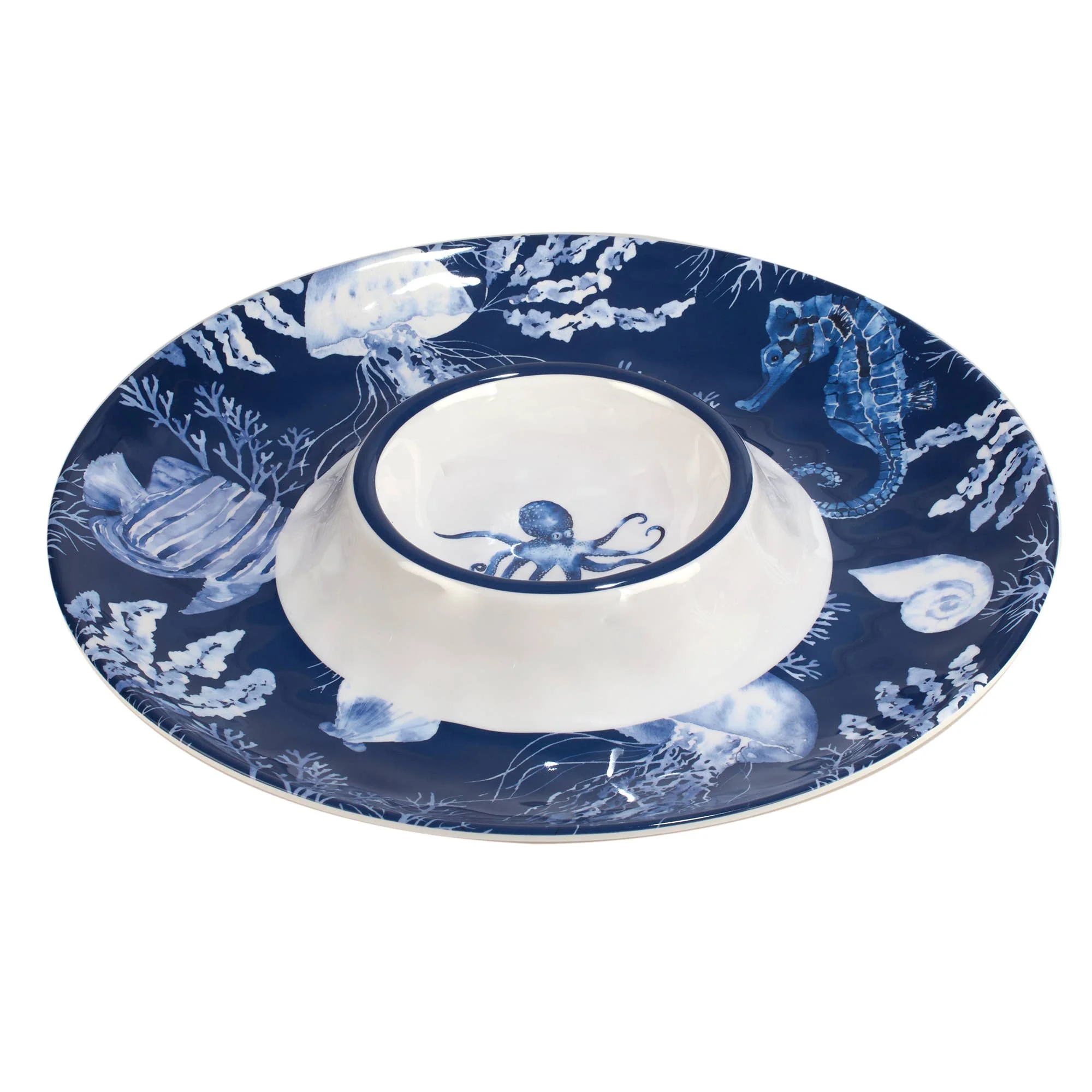 Sea Life Chip and Dip Bowl