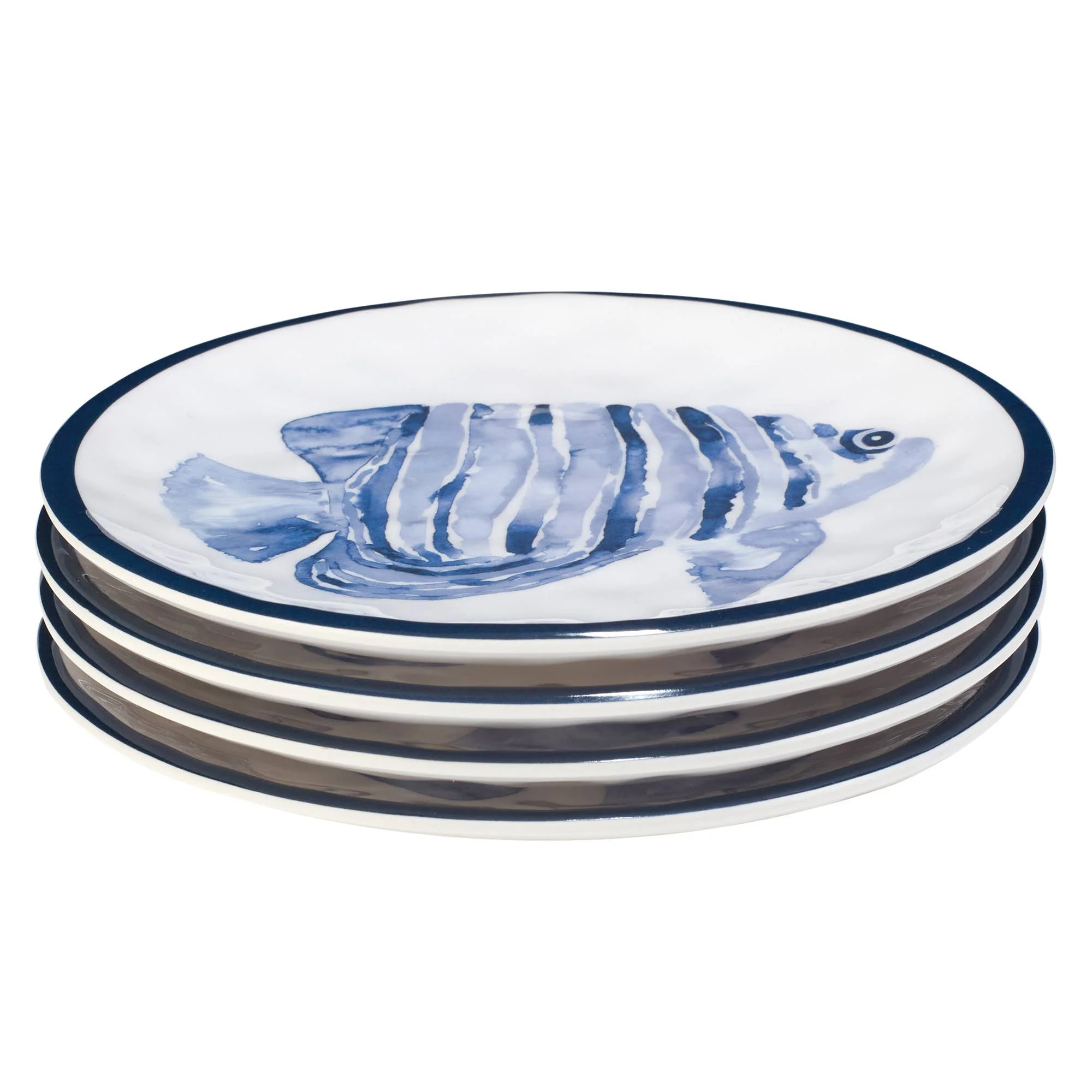 Sea Life Set of 4 Canape Plates