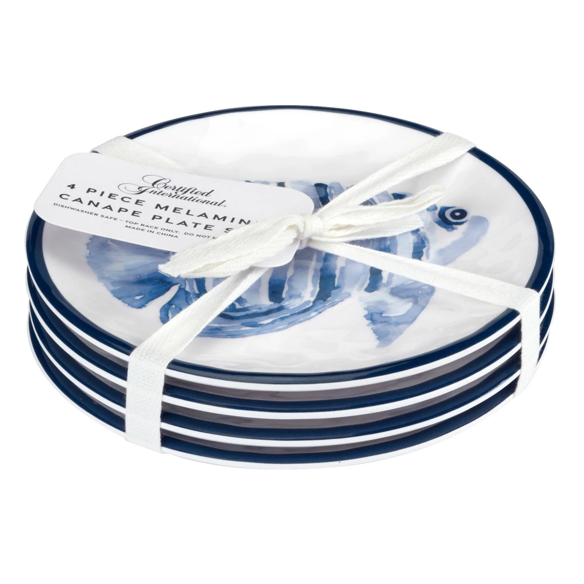 Sea Life Set of 4 Canape Plates - Image 2