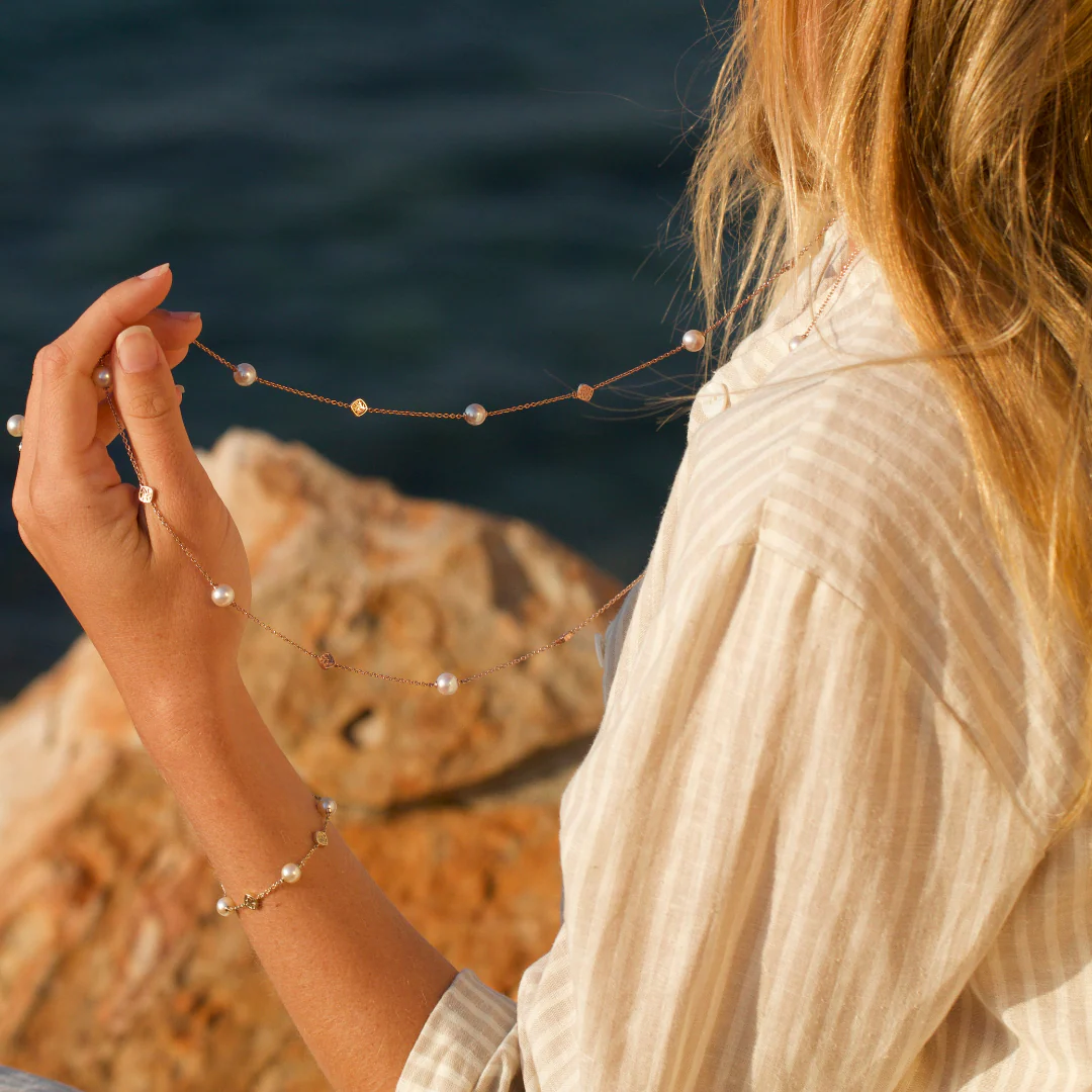 Seagrass Necklace Australian Akoya Broken Bay 7mm AAA - Image 4