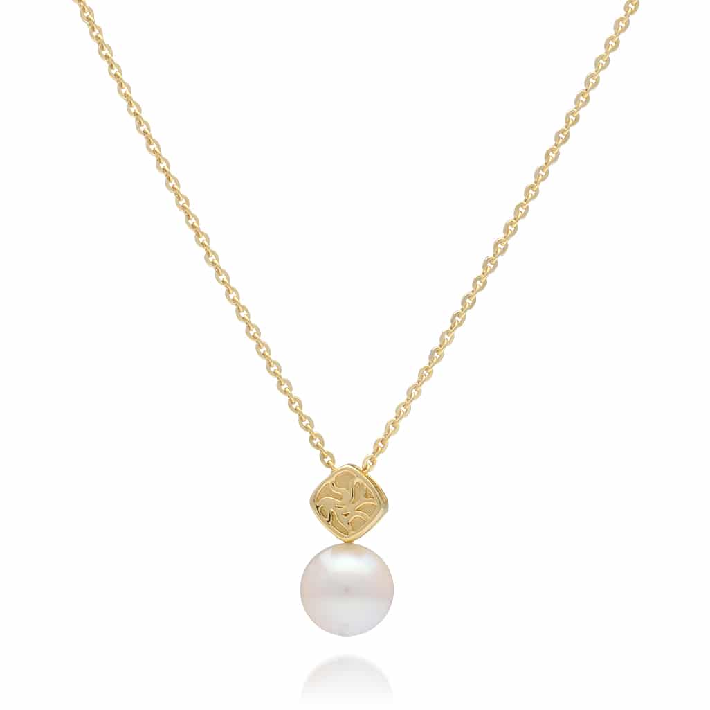 Seagrass Pendant Australian Akoya Broken Bay 7.5mm AAA 9ct Yellow Gold - Image 3