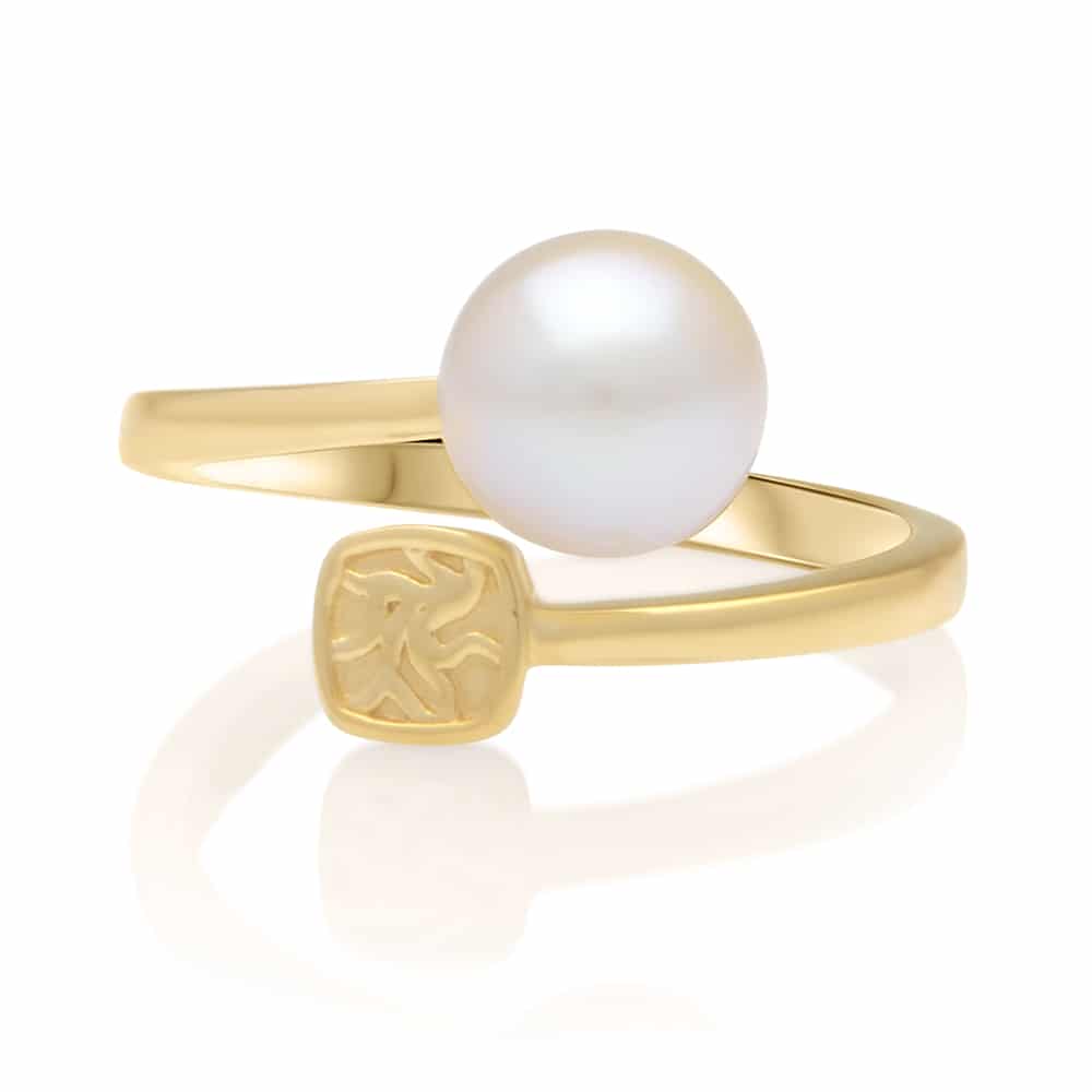 Seagrass Ring Australian Akoya Broken Bay 7.5mm AAA - Image 4