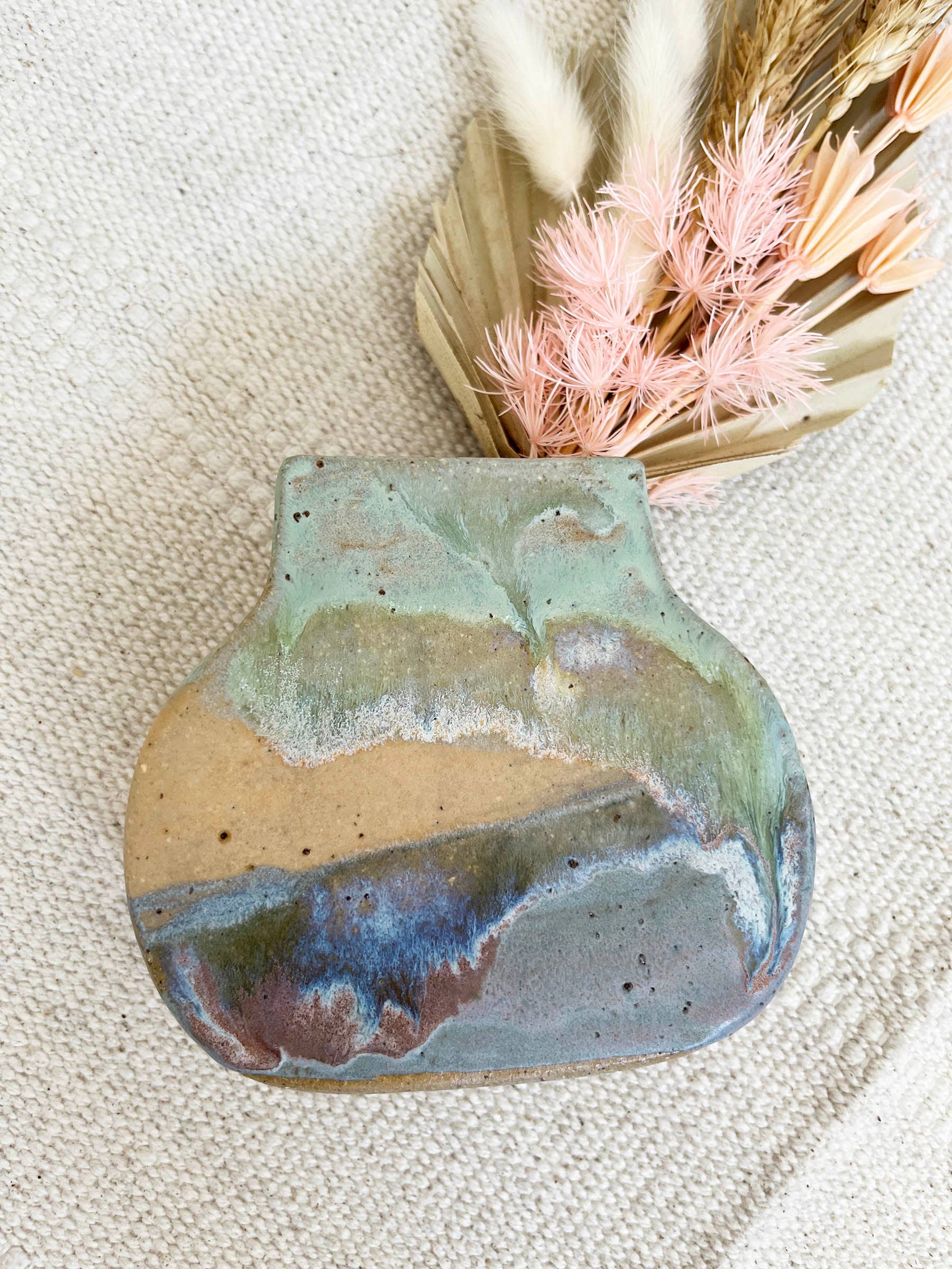 Seascape Serenity Ceramic Flat Vase - Image 4