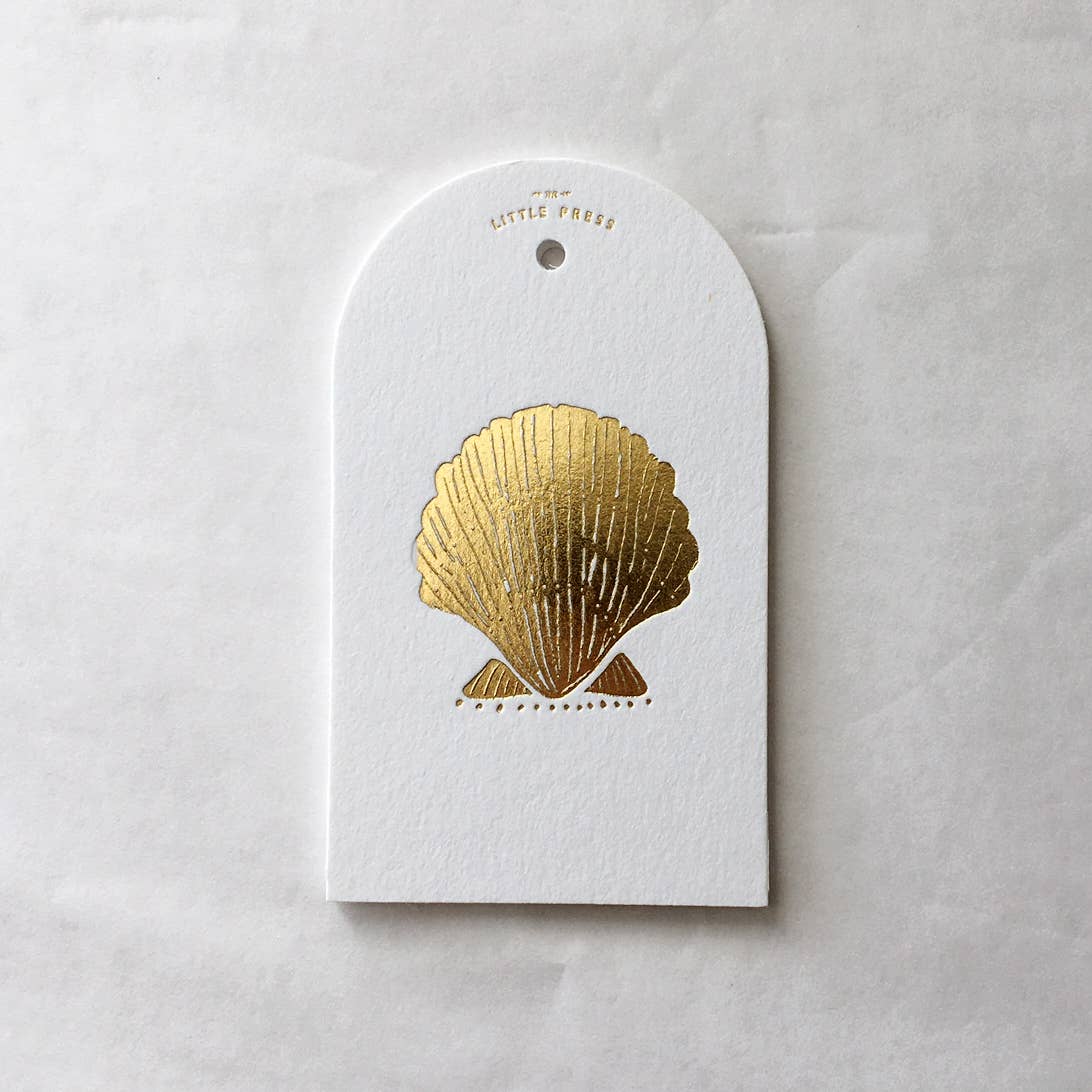 Seashell Tags - set of 6 tags
