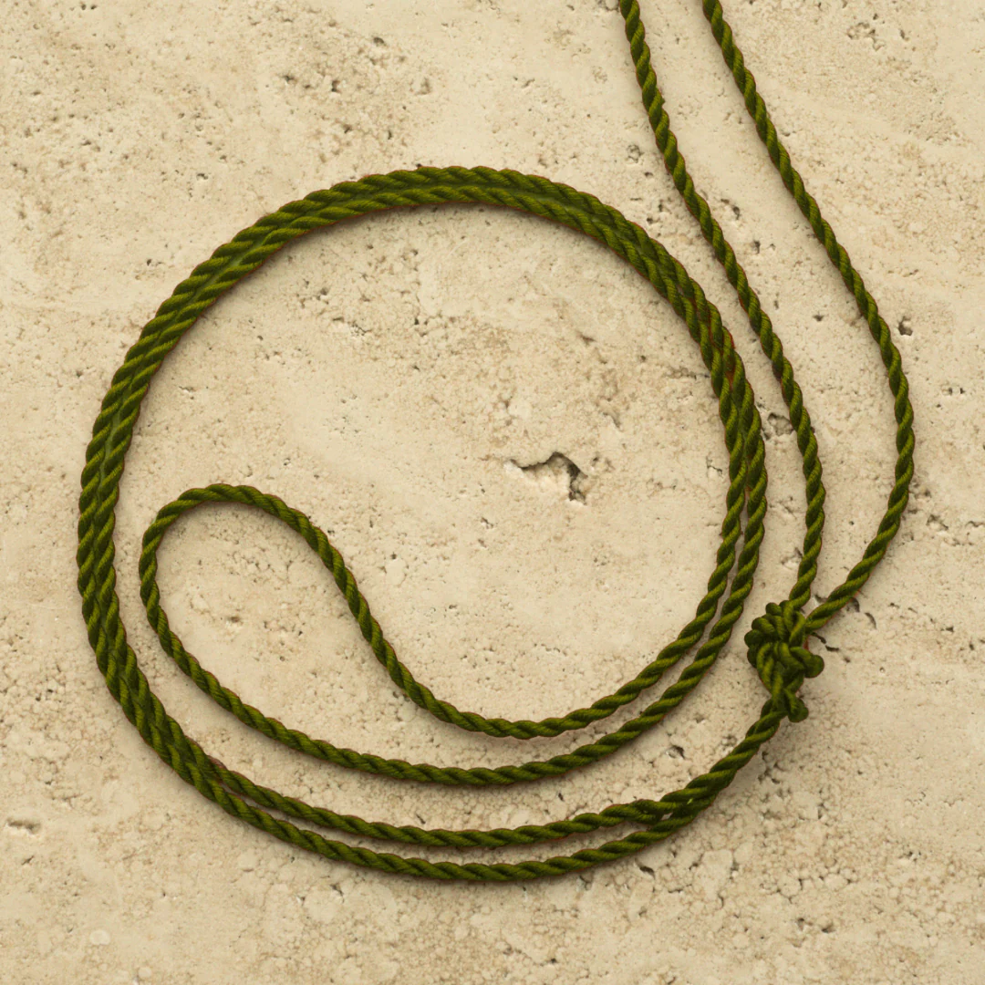 Silk Black Cord Necklace 2mm 100cm Stainless Steel - White Colour - Image 4