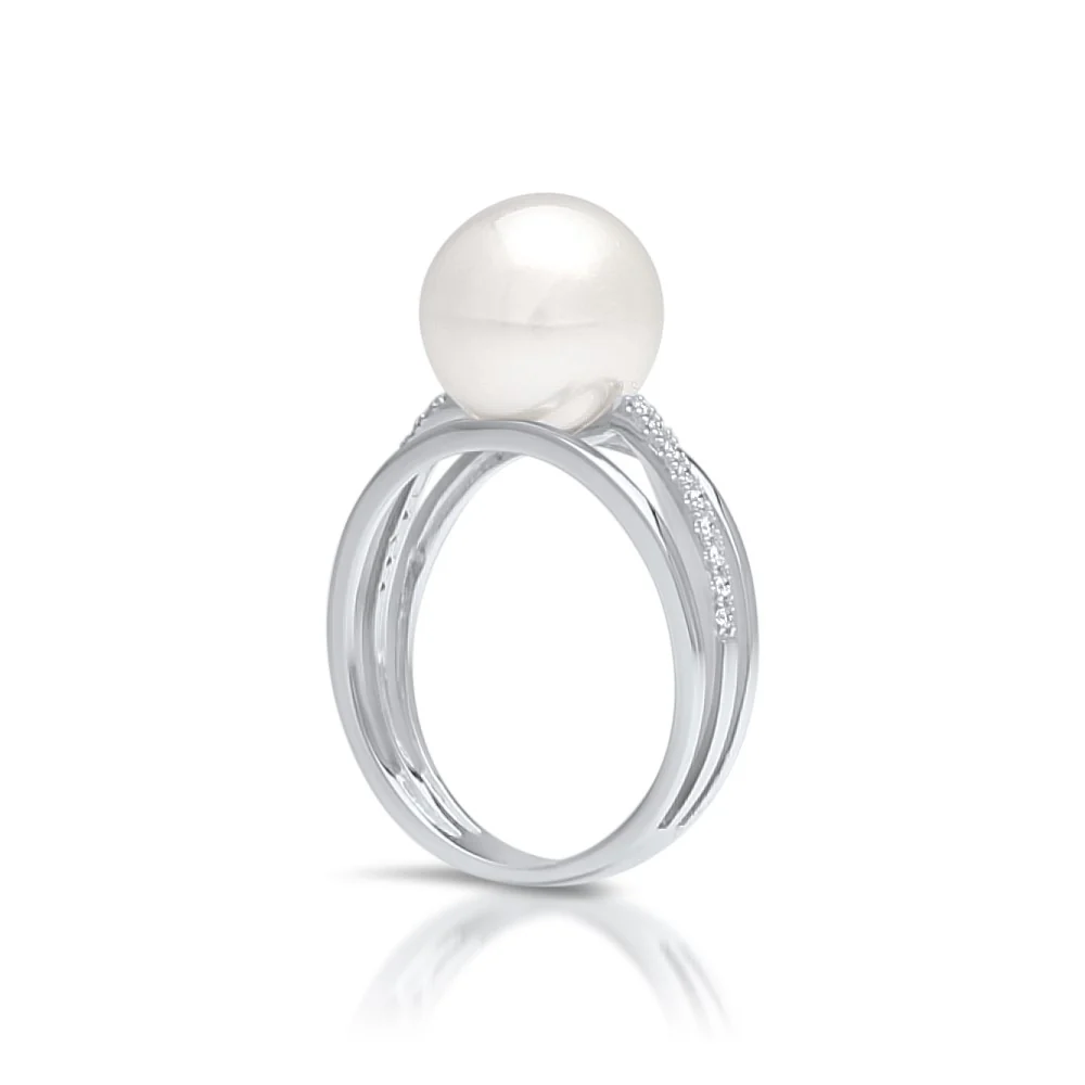 Eternal Ring Australian South Sea Cygnet Bay Round 11mm A2+ Diamonds 18=0.09ct H/SI #M - Image 7