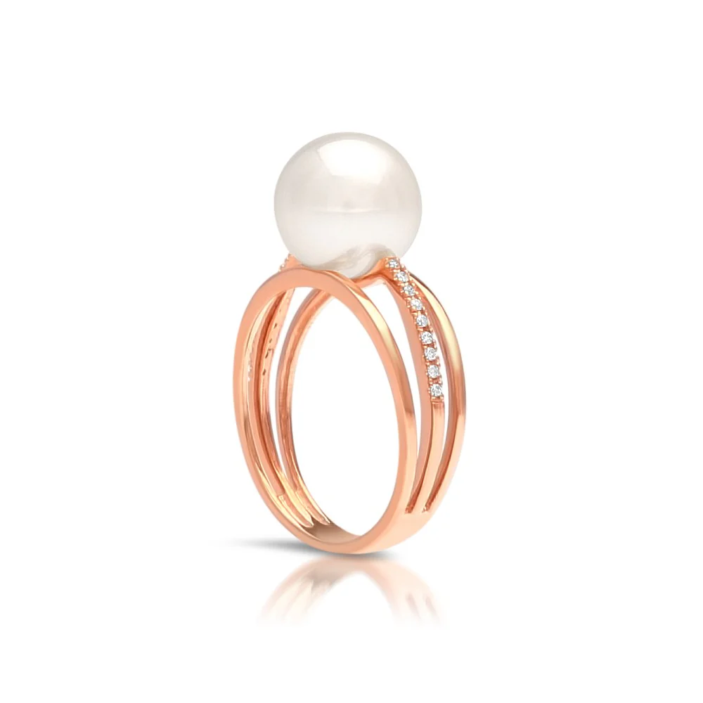 Eternal Ring Australian South Sea Cygnet Bay Round 11mm A2+ Diamonds 18=0.09ct H/SI #M - Image 8