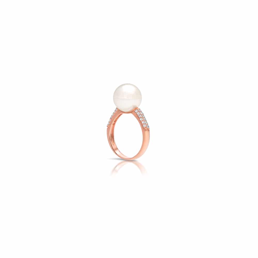 Stella Petite Ring Australian South Sea Cygnet Bay Round 11mm A2+ Diamonds 36=0.33ct H/SI #M 18ct Yellow Gold - Image 3