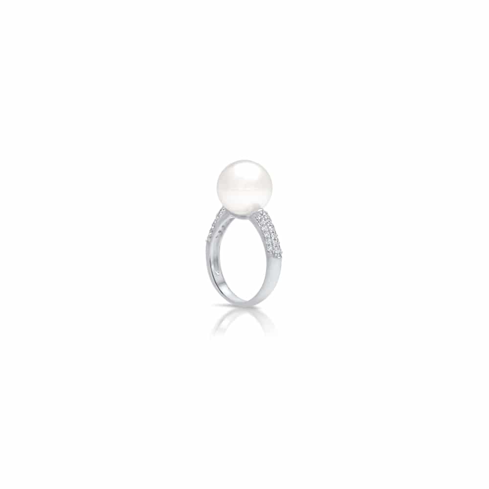 Stella Petite Ring Australian South Sea Cygnet Bay Round 11mm A2+ Diamonds 36=0.33ct H/SI #M 18ct Yellow Gold - Image 5